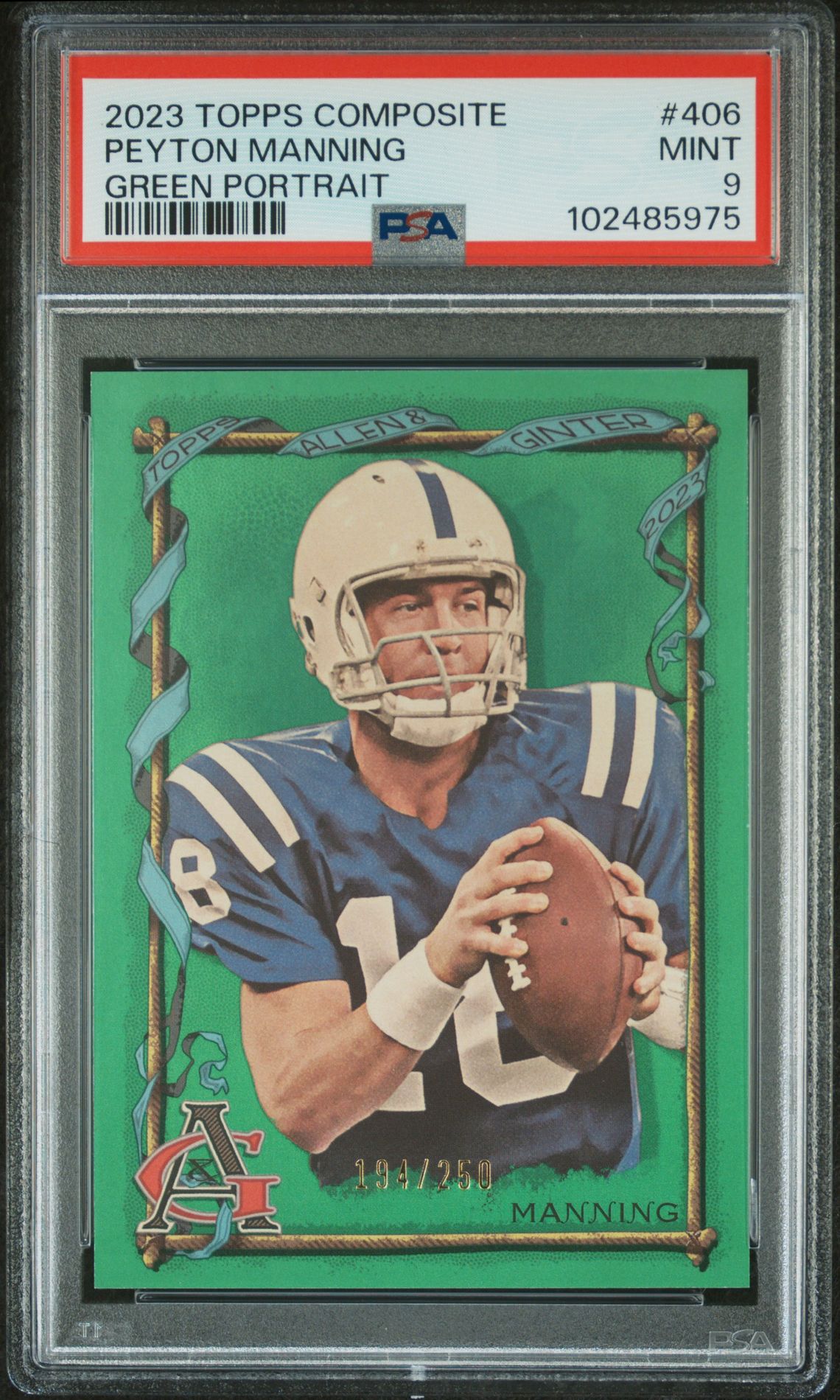 2023 Topps TOPPS COMPOSITE GREEN PORTRAIT #406 Peyton Manning front