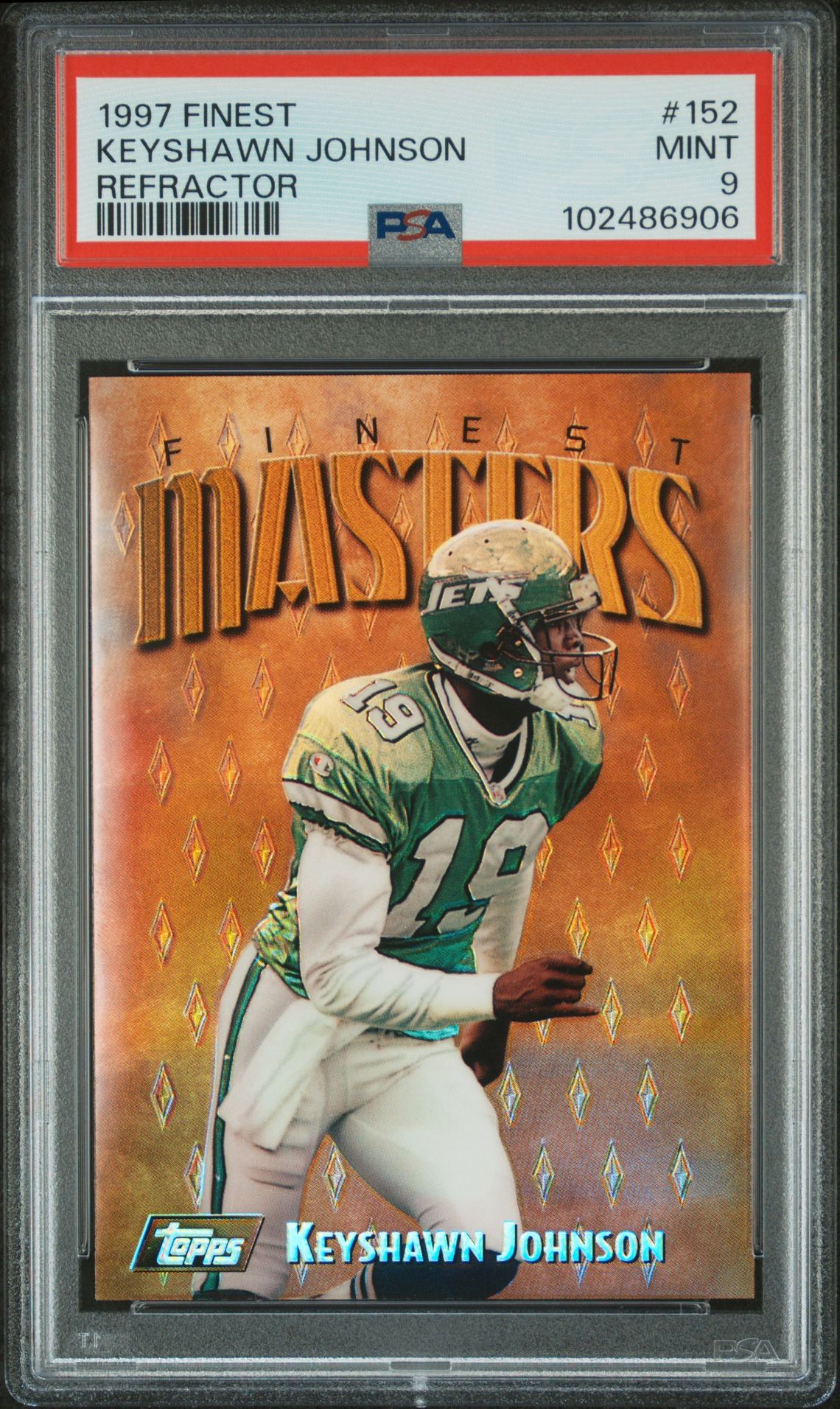 1997 Finest FINEST REFRACTOR #152 Keyshawn Johnson front