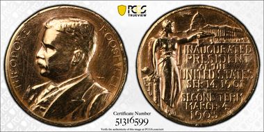 No Date AE Medal Roosevelt Inaugurated N1BN