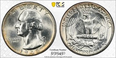 1945-S 25C MS66