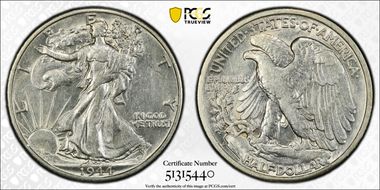 1944-D 50C AU50