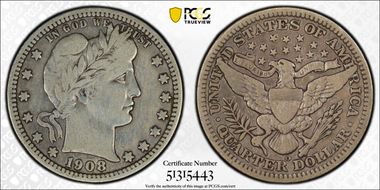 1908-O 25C N1