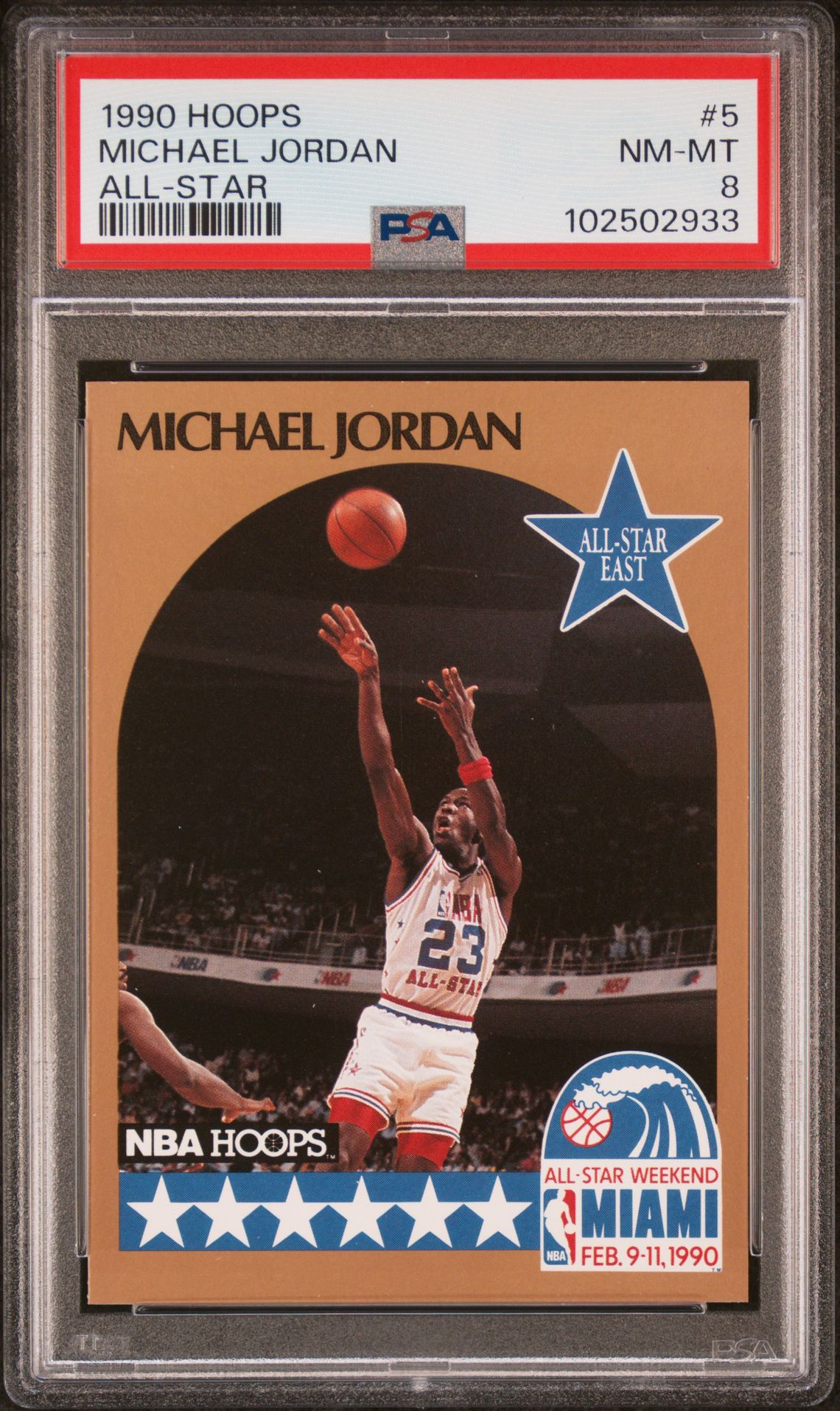 1990 Hoops Michael Jordan #5 (All-Star) Nm-Mt 8 front