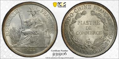 1922-H Piastre Lec-299 MS63