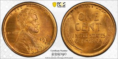 1910-S 1C MS64RB