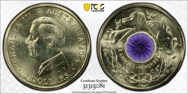 2024-C $2 War Animal Remembrance Colorized MS67