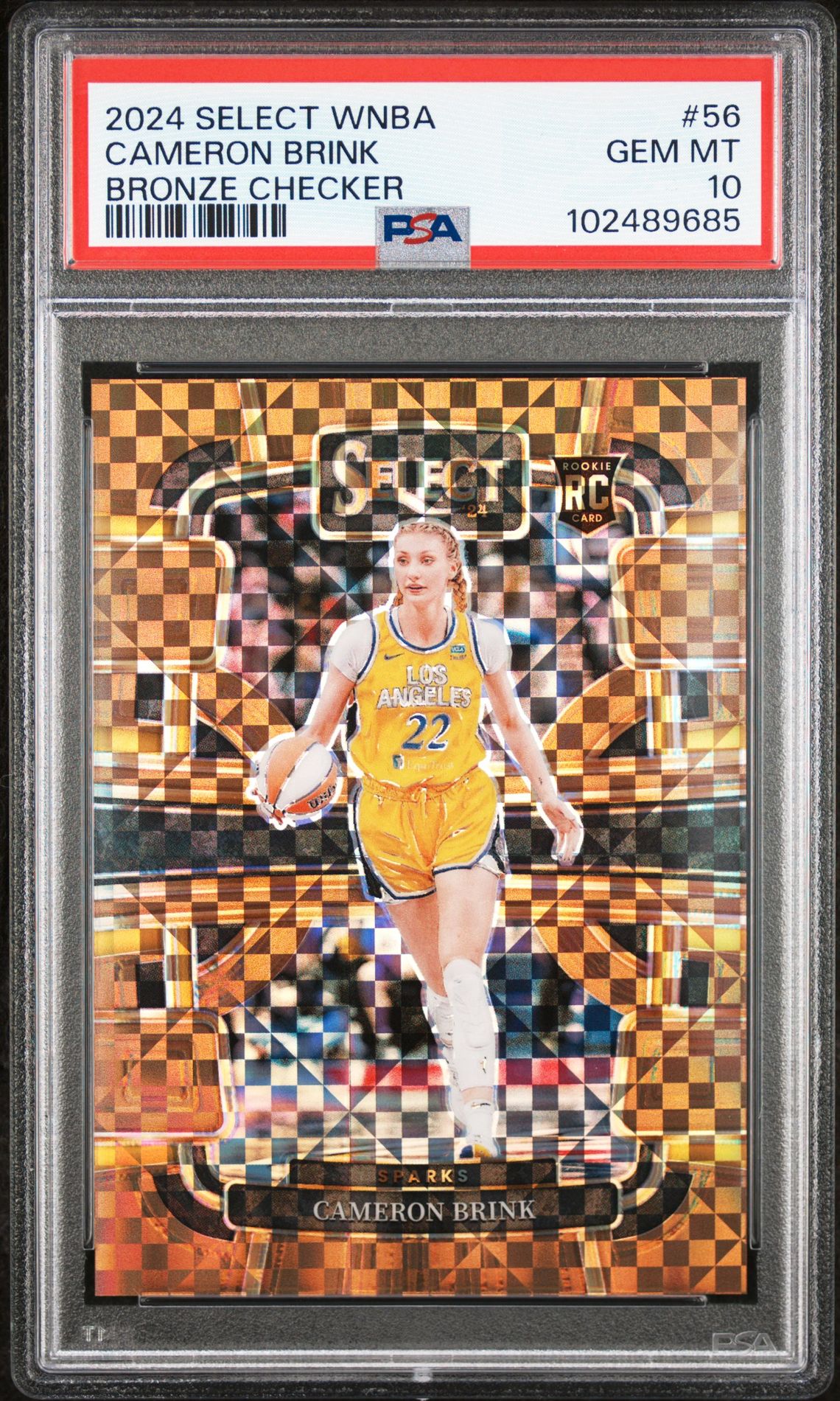 2024 Panini PANINI SELECT WNBA PINK ICE #56 Cameron Brink front