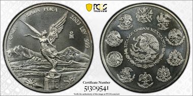 2003-Mo Onza Libertad Ag MS69