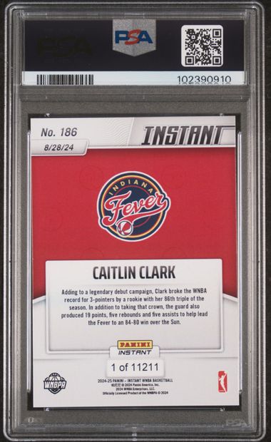 2024 Panini Instant Wnba Caitlin Clark #186 Nm-Mt 8 back