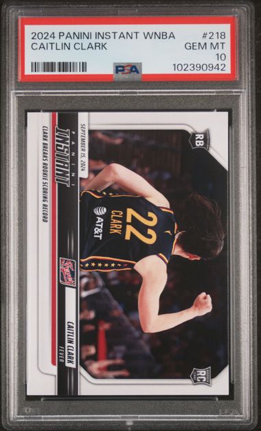 2024 Panini Instant Wnba Caitlin Clark #218 Gem Mt 10 front