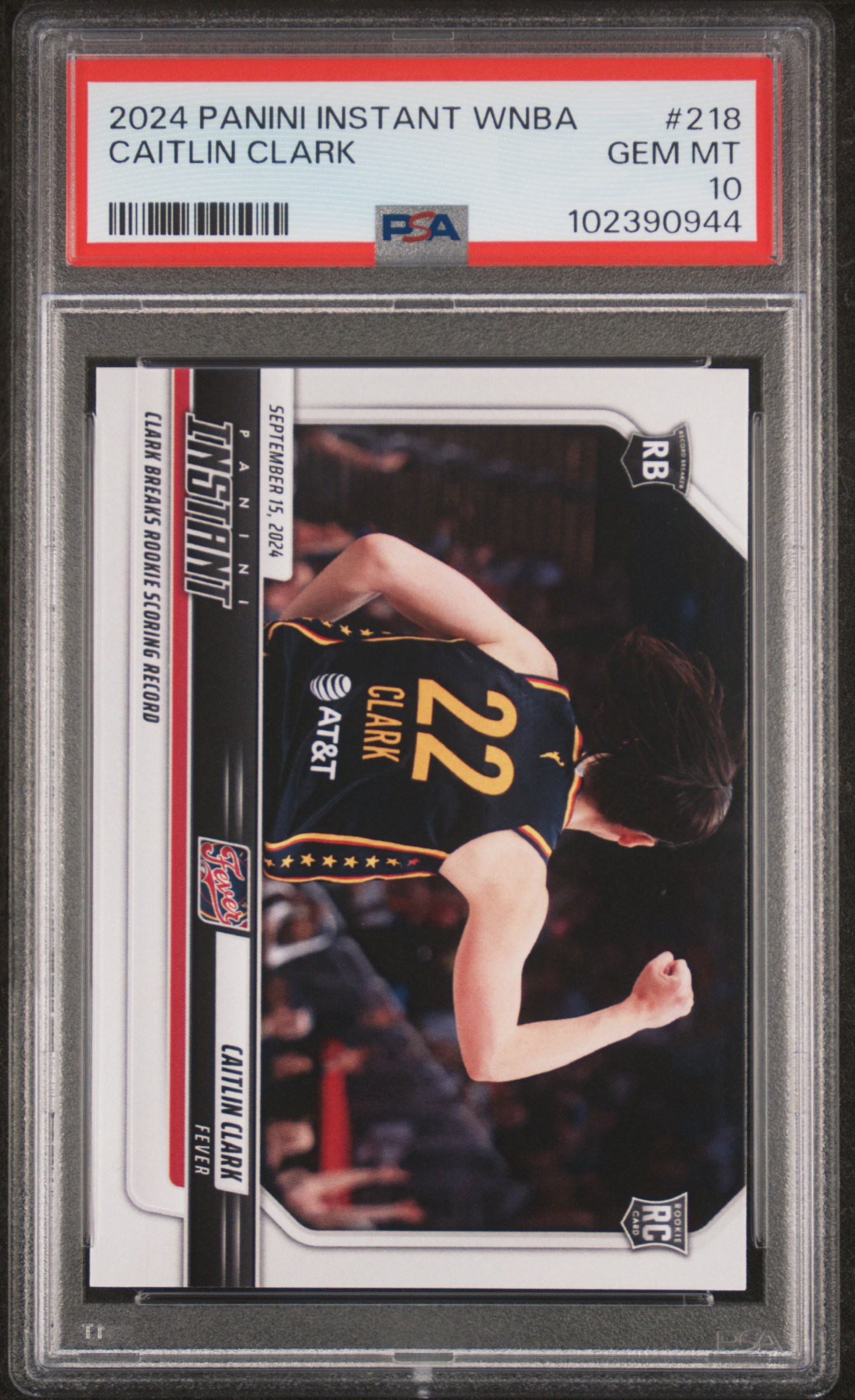 2024 Panini Instant Wnba Caitlin Clark #218 Gem Mt 10 front