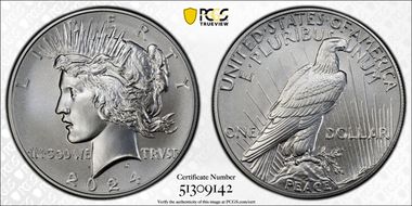 2024 $1 Peace Dollar First Strike MS70