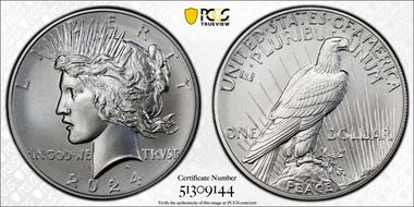 2024 $1 Peace Dollar First Strike MS70