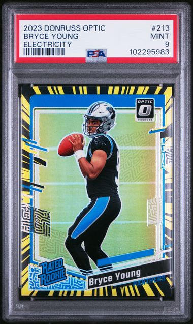 2023 Panini Donruss Optic Bryce Young #213 (Electricity) Mint 9 front