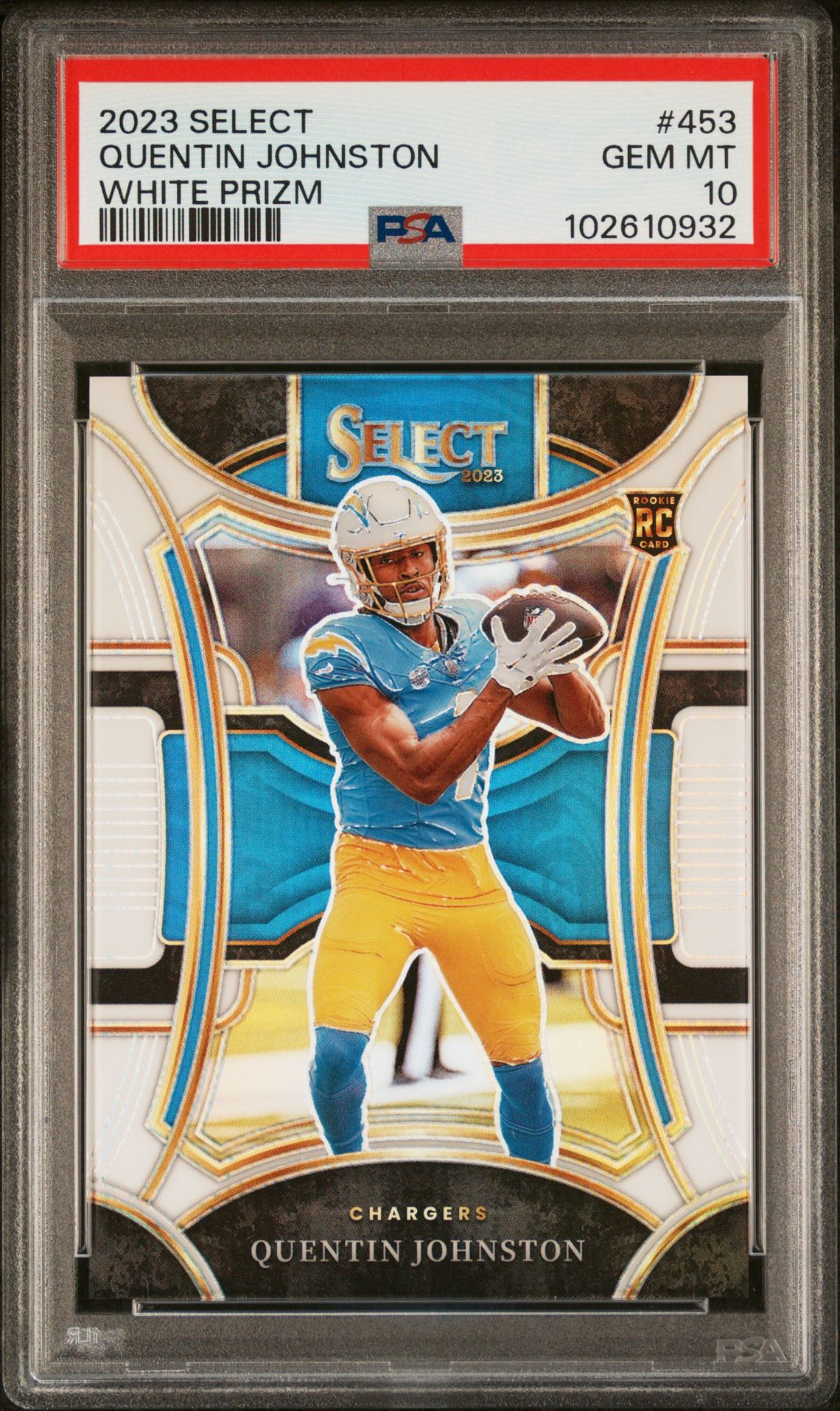 2023 Panini PANINI SELECT WHITE PRIZM #453 Quentin Johnston front