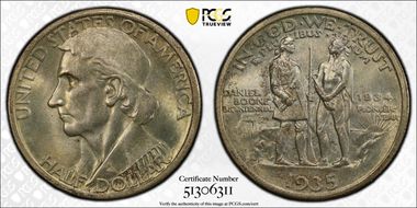 1935/34 50C Boone MS65+