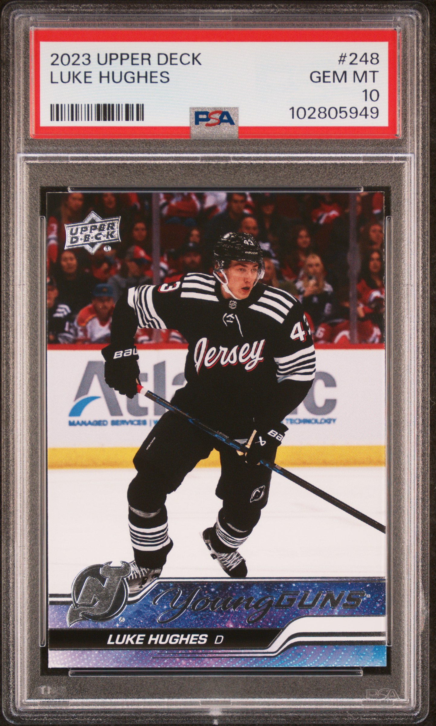 2023 Upper Deck Luke Hughes #248 Gem Mt 10 front