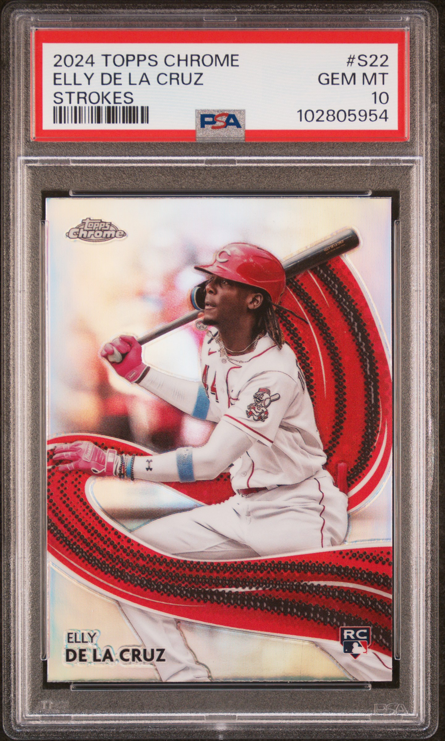 2024 Topps Chrome Strokes Elly De La Cruz #S22 Gem Mt 10 front