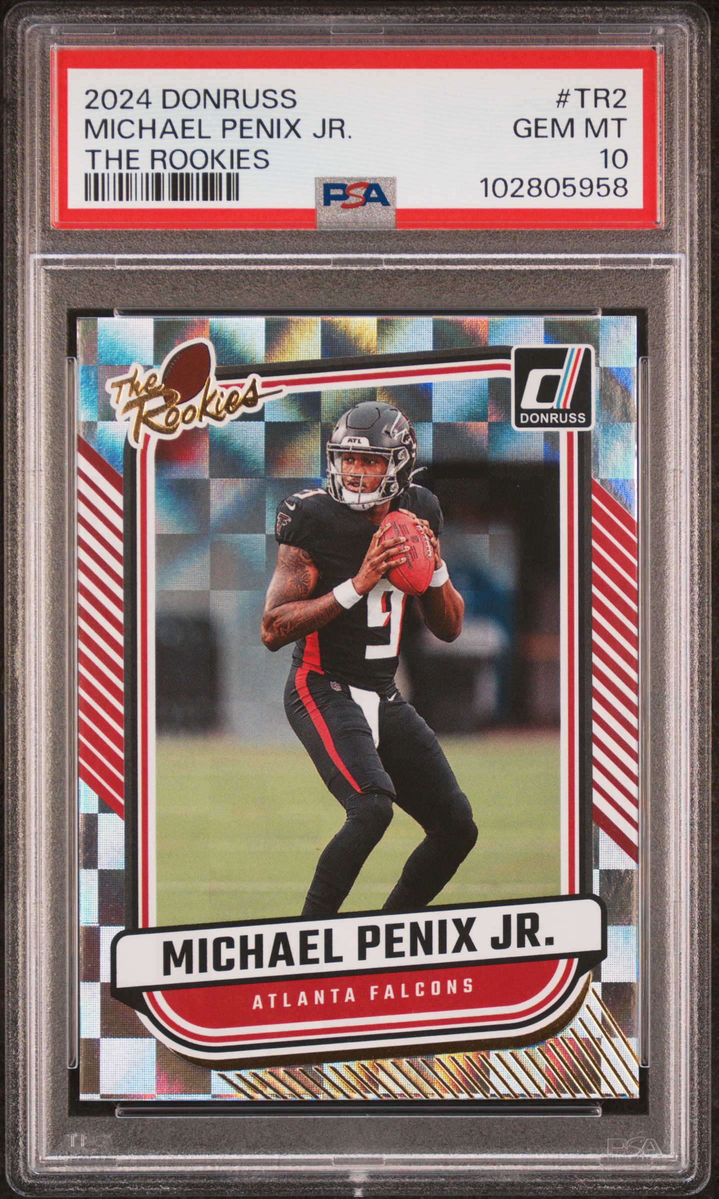 2024 Panini Donruss The Rookies Michael Penix Jr. #Tr2 Gem Mt 10 front