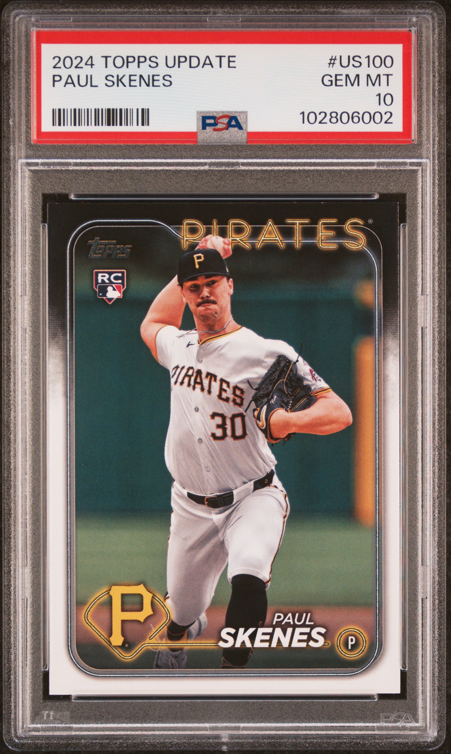 2024 Topps Update Paul Skenes #Us100 Gem Mt 10 front