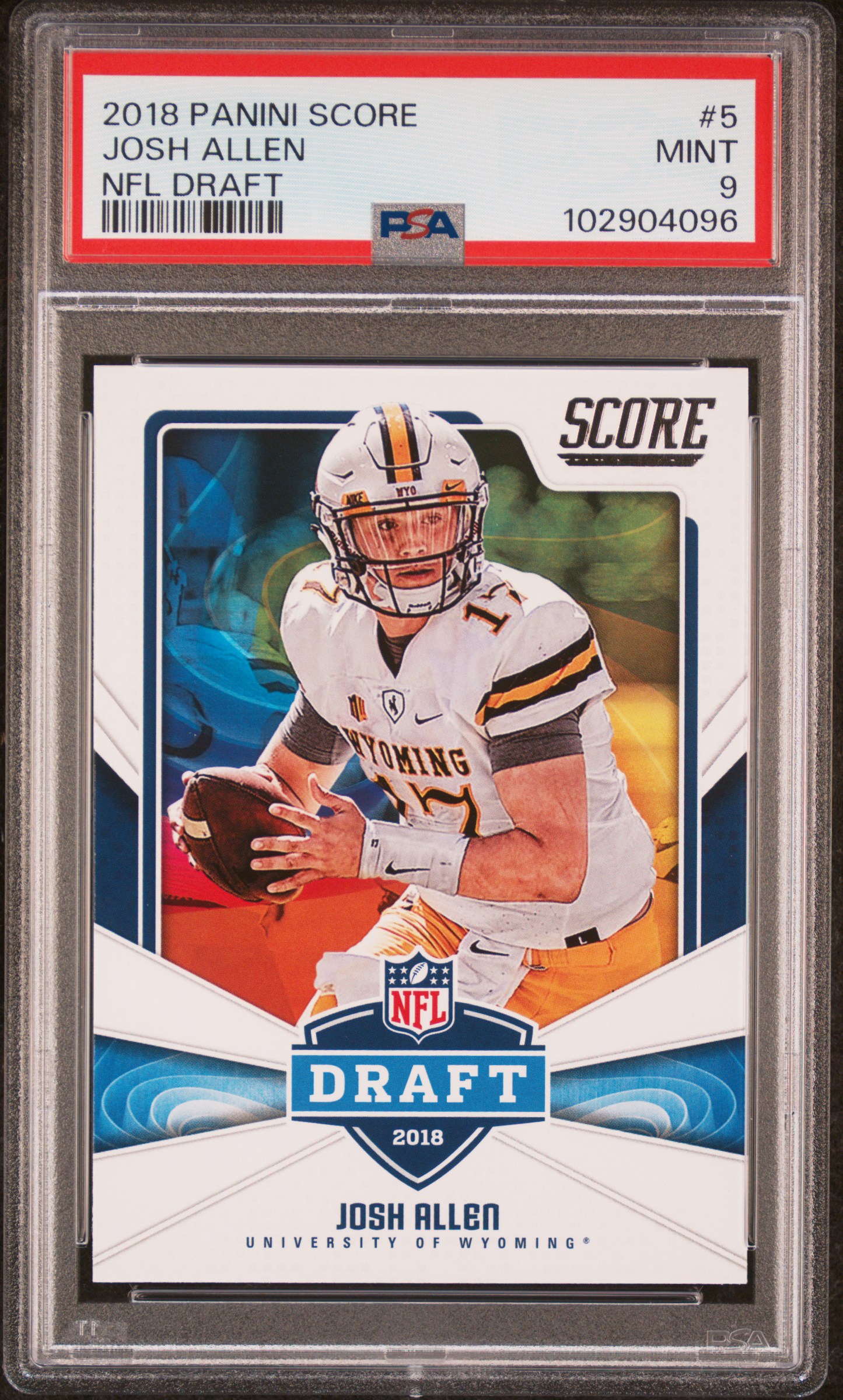 2018 Panini Score Nfl Draft Josh Allen #5 (Nfl Draft) Mint 9 front