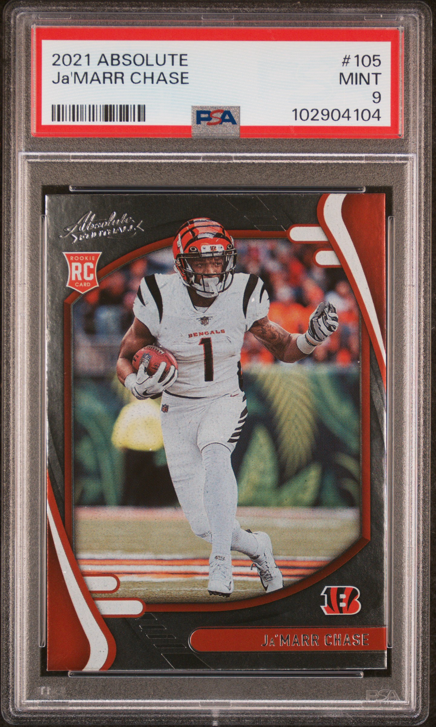 2021 Panini Absolute Ja'marr Chase #105 Mint 9 front