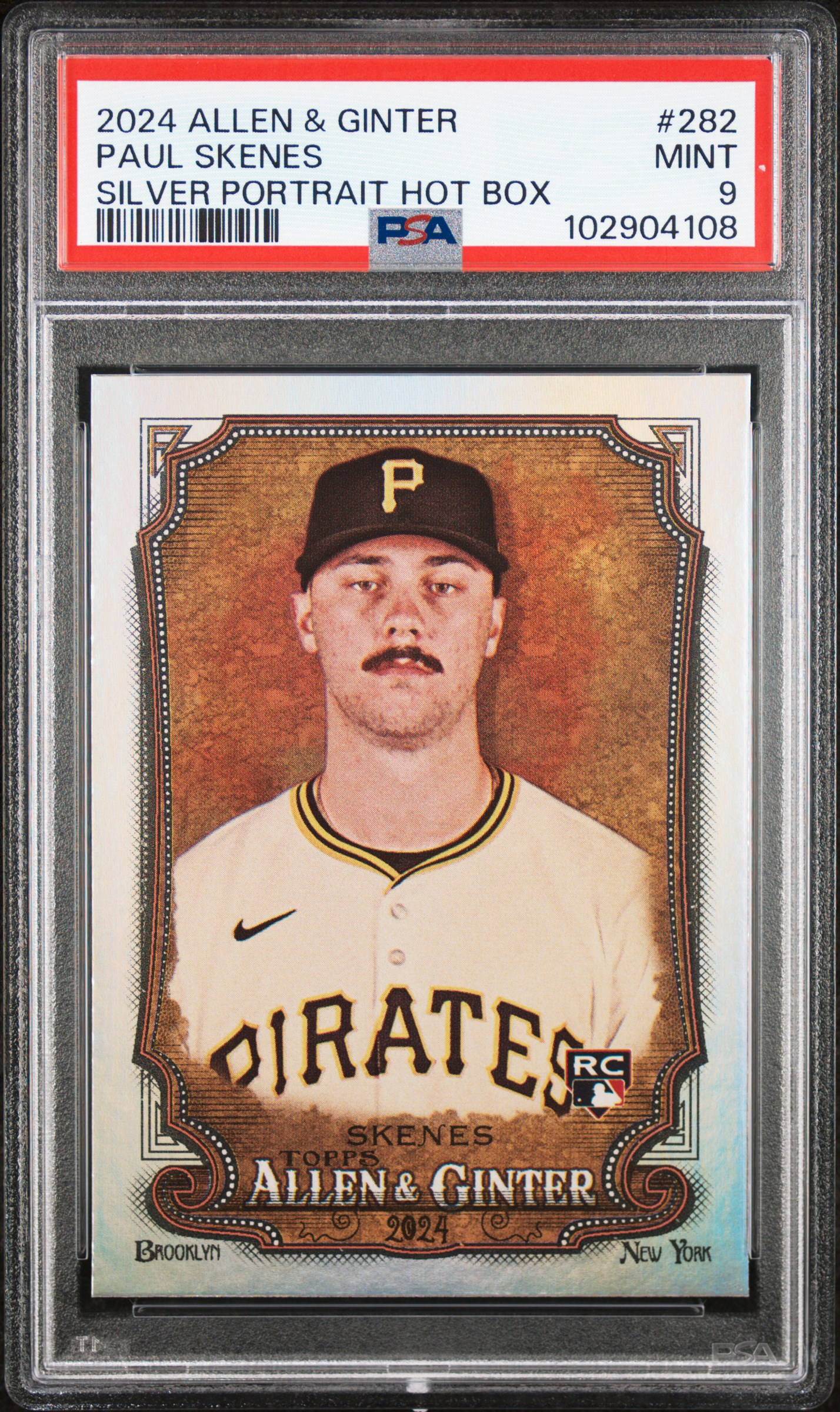 2024 Topps Allen & Ginter Paul Skenes #282 (Silver Portrait Hot Box) Mint 9 front