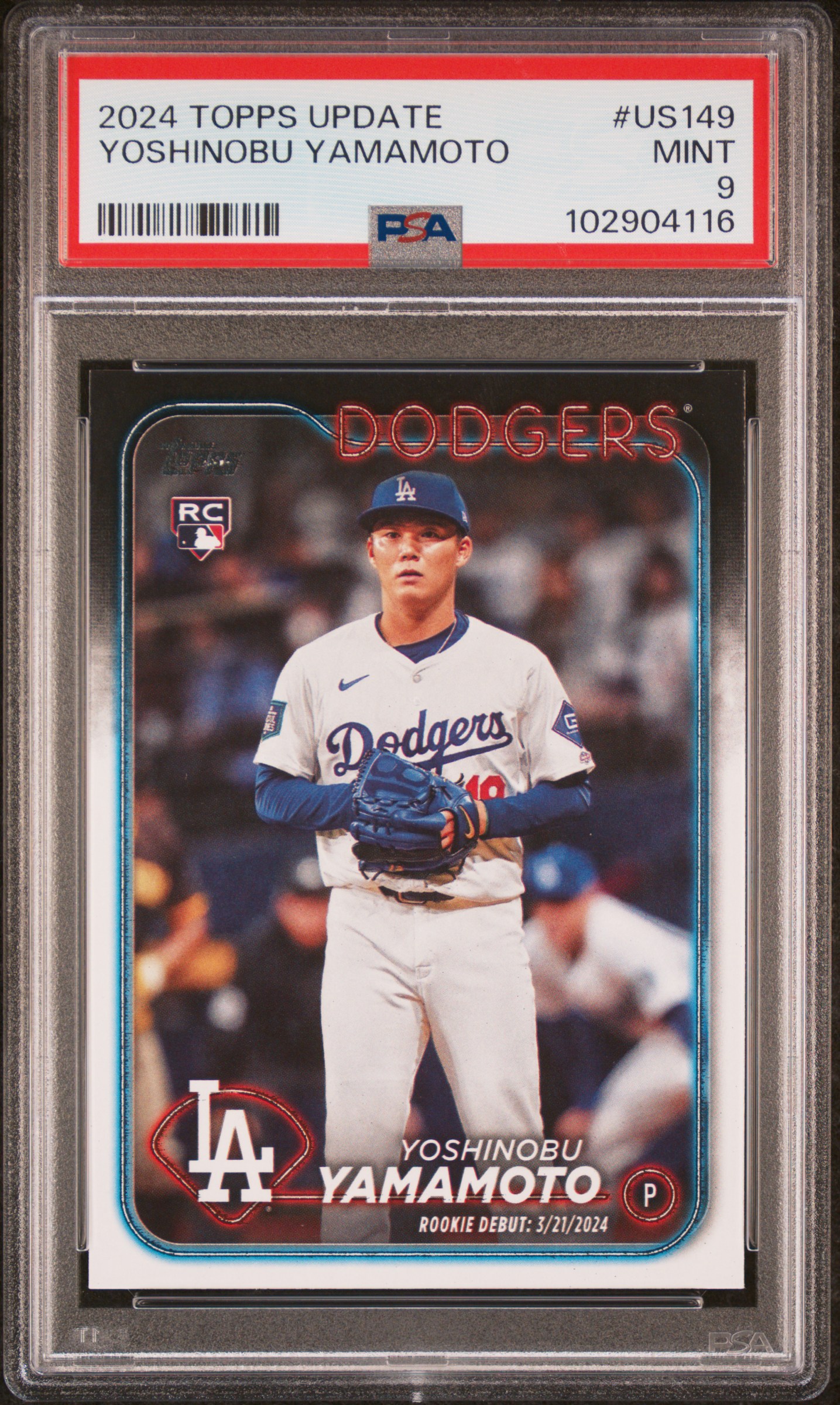 2024 Topps Update Yoshinobu Yamamoto #Us149 Mint 9 front