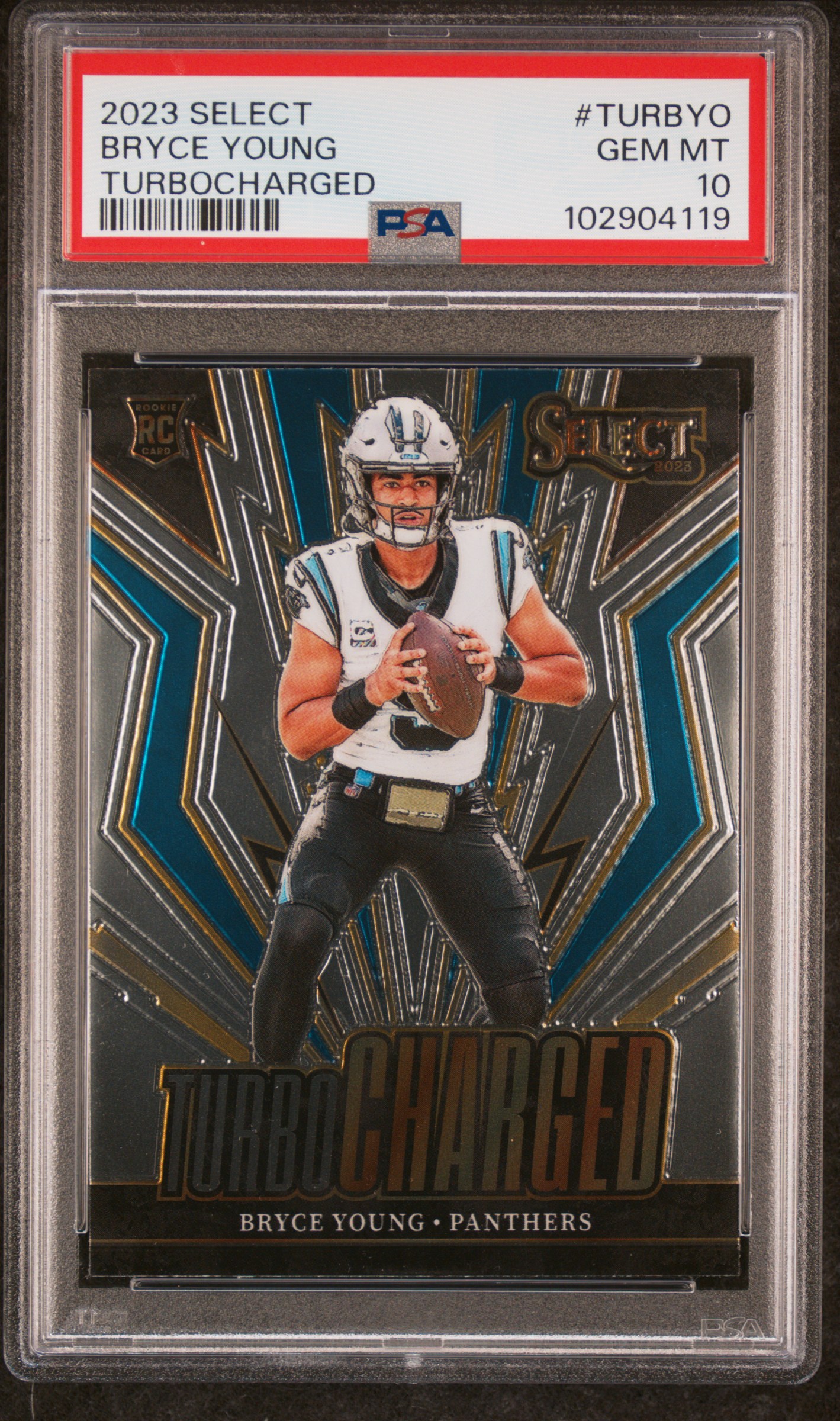 2023 Panini Select Turbocharged Bryce Young #Turbyo Gem Mt 10 front