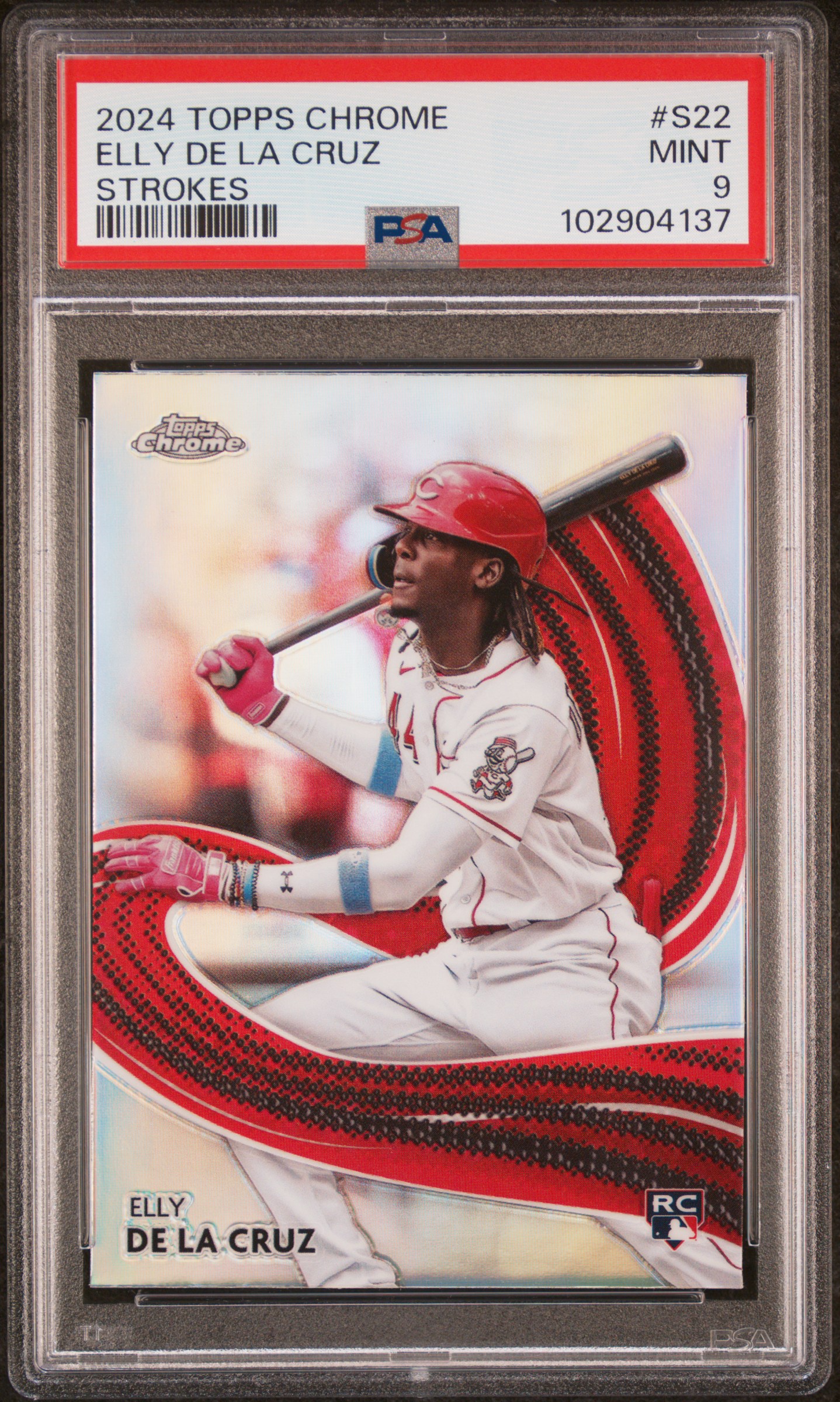 2024 Topps Chrome Strokes Elly De La Cruz #S22 Mint 9 front