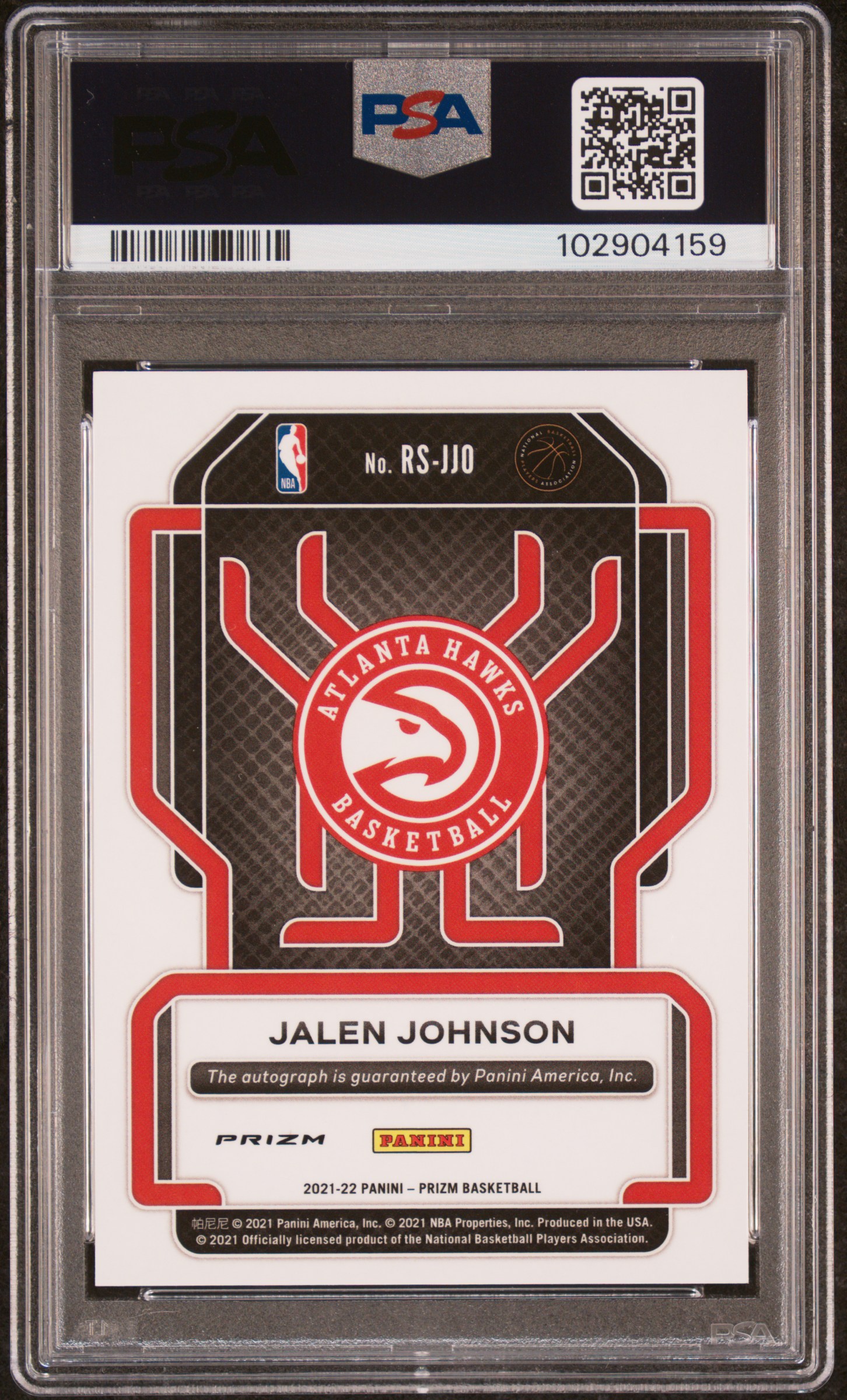 2021 Panini Prizm Rookie Signatures Jalen Johnson #Rsjjo (Rookie Signatures-Choice) Nm-Mt 8 back