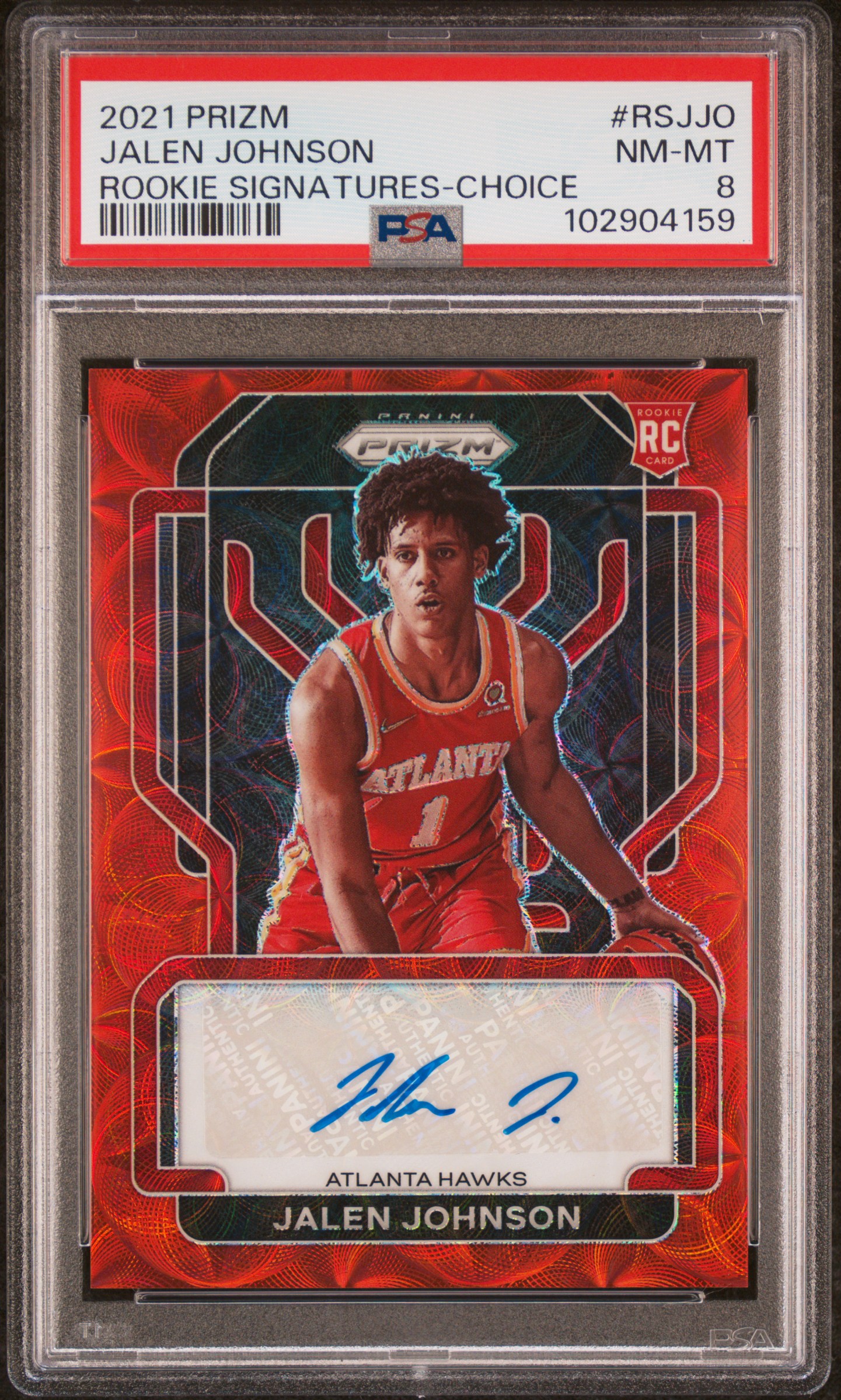2021 Panini Prizm Rookie Signatures Jalen Johnson #Rsjjo (Rookie Signatures-Choice) Nm-Mt 8 front