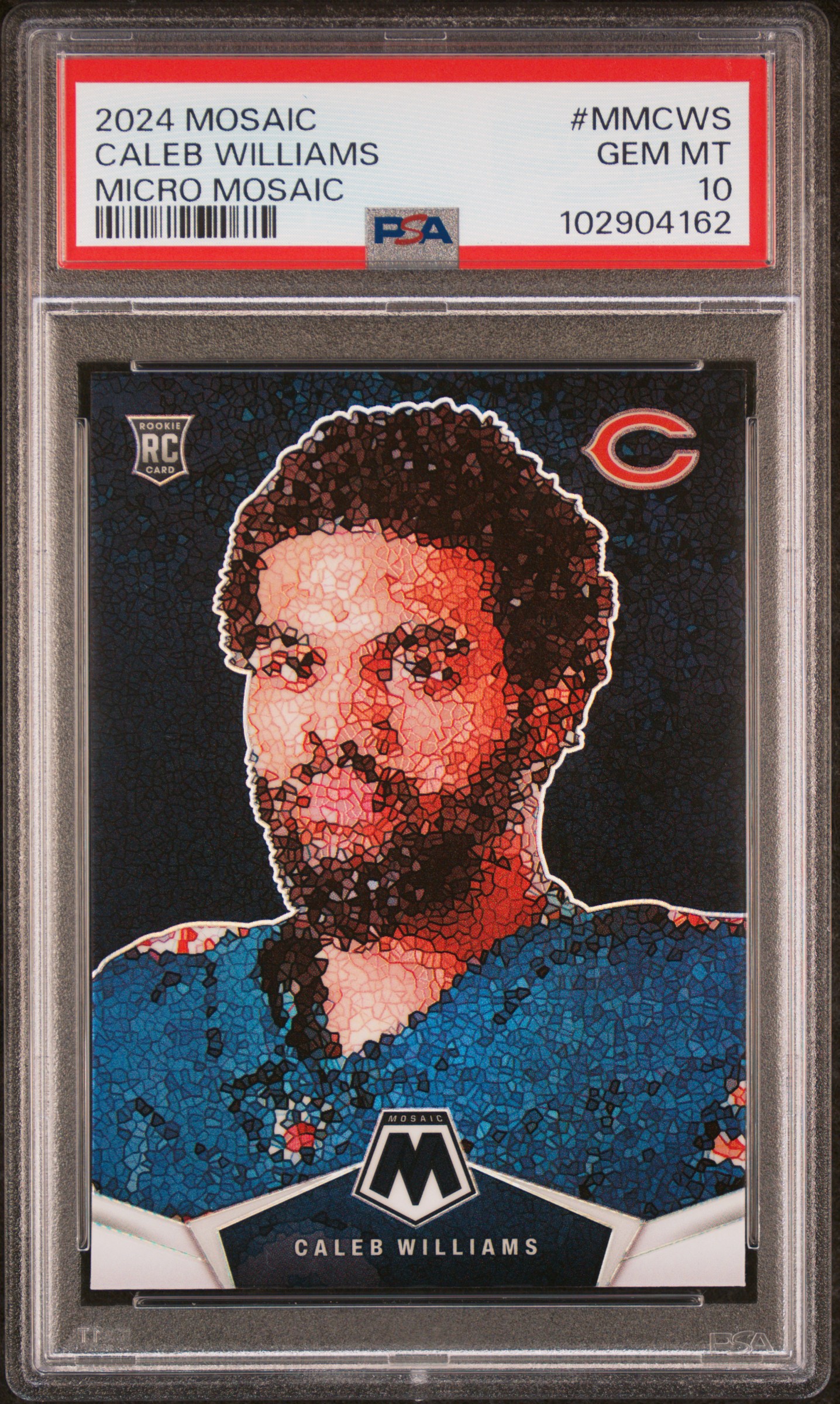 2024 Panini Mosaic Micro Mosaic Caleb Williams #Mmcws Gem Mt 10 front