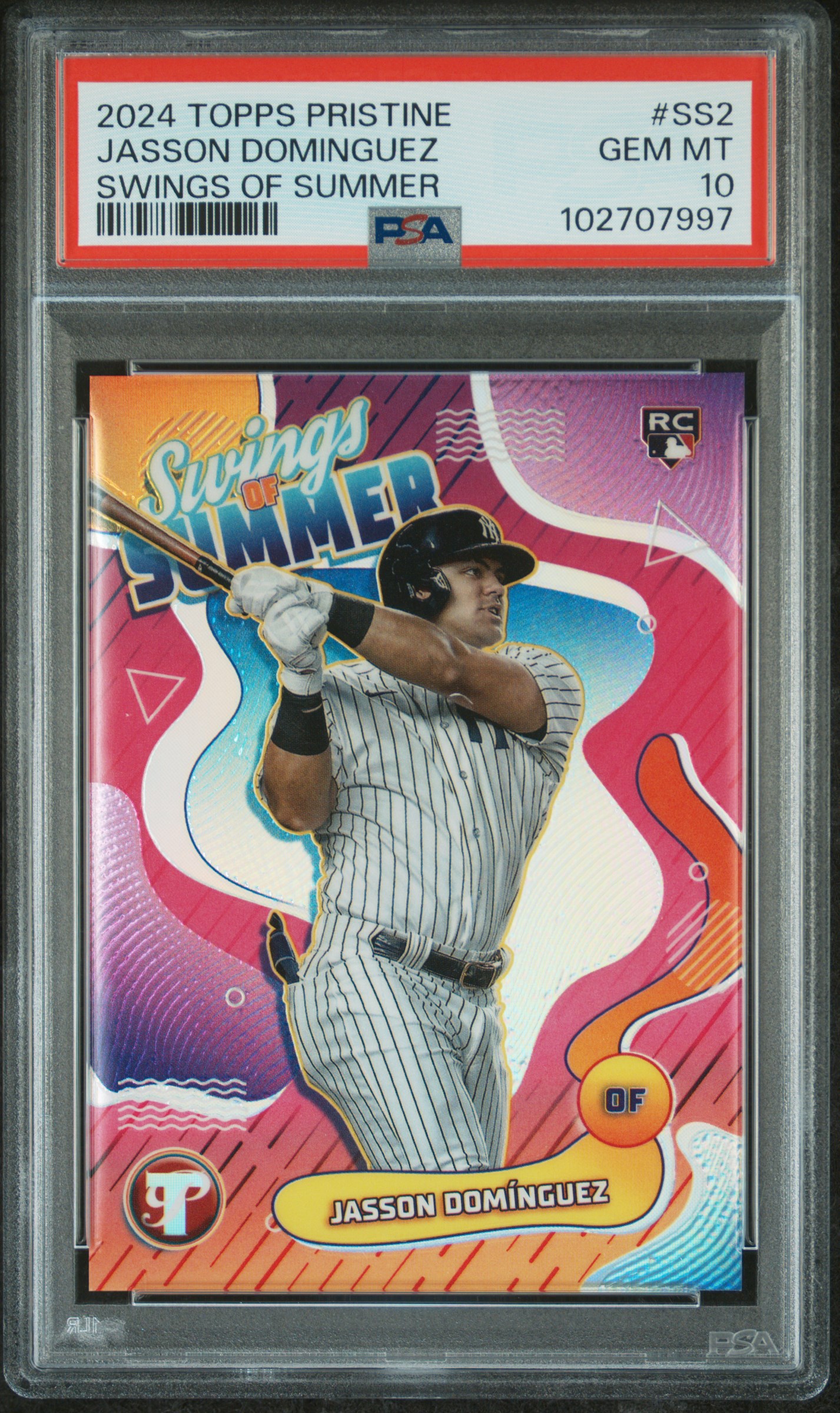 2024 Topps Pristine Swings Of Summer Jasson Dominguez #Ss2 Gem Mt 10 front