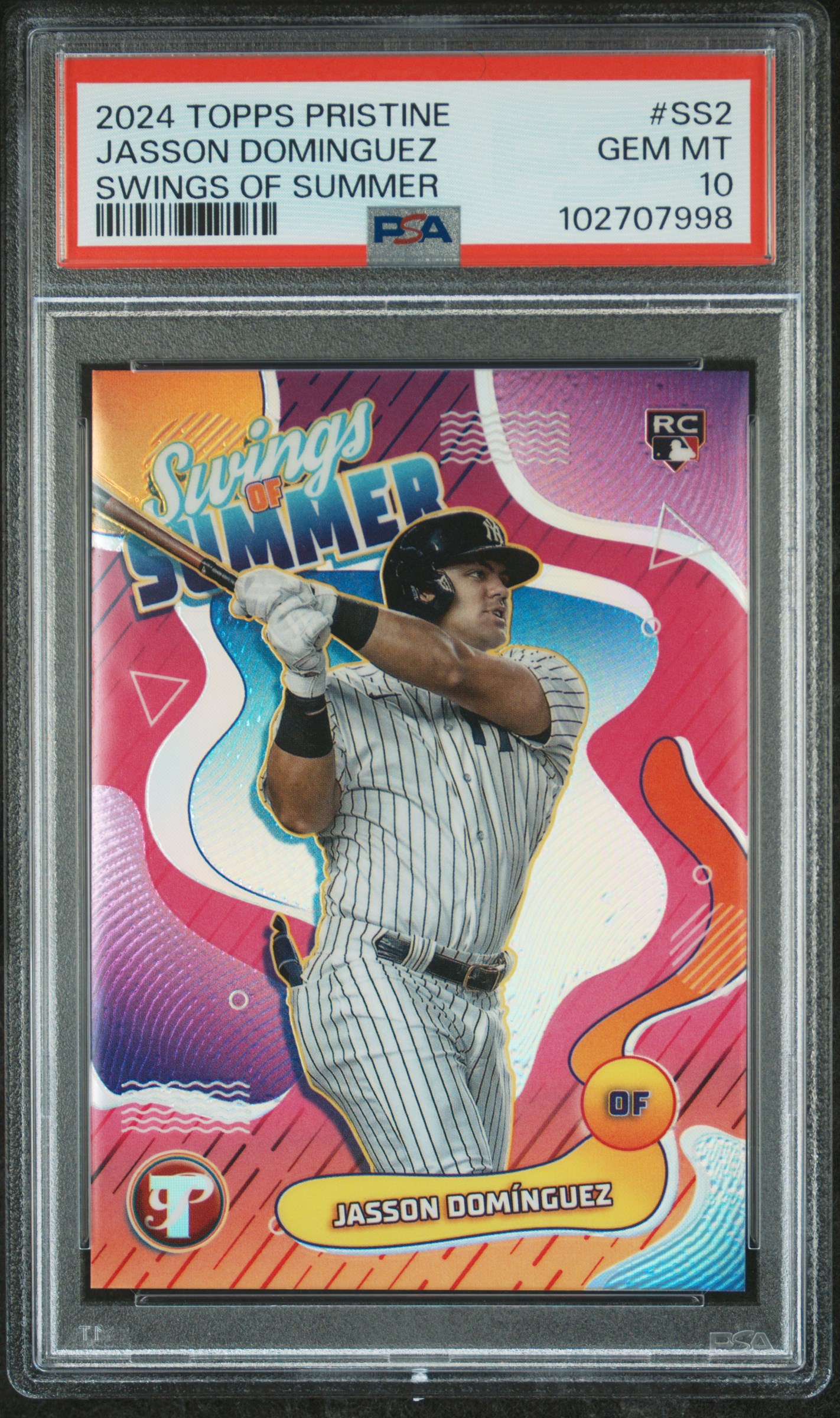 2024 Topps Pristine Swings Of Summer Jasson Dominguez #Ss2 Gem Mt 10 front