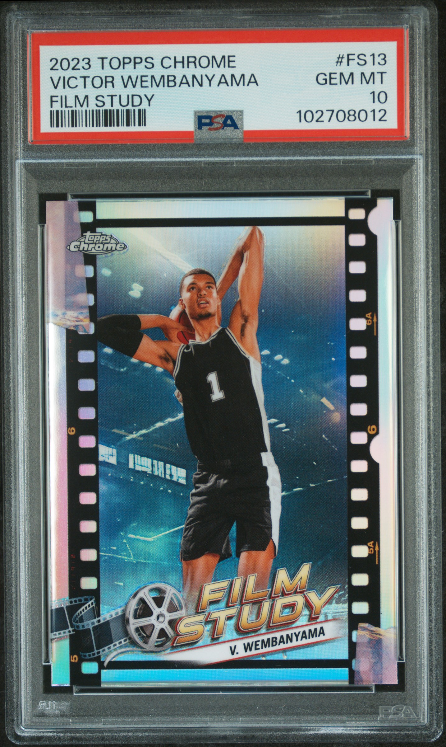2023 Topps Chrome Film Study Victor Wembanyama #Fs13 Gem Mt 10 front