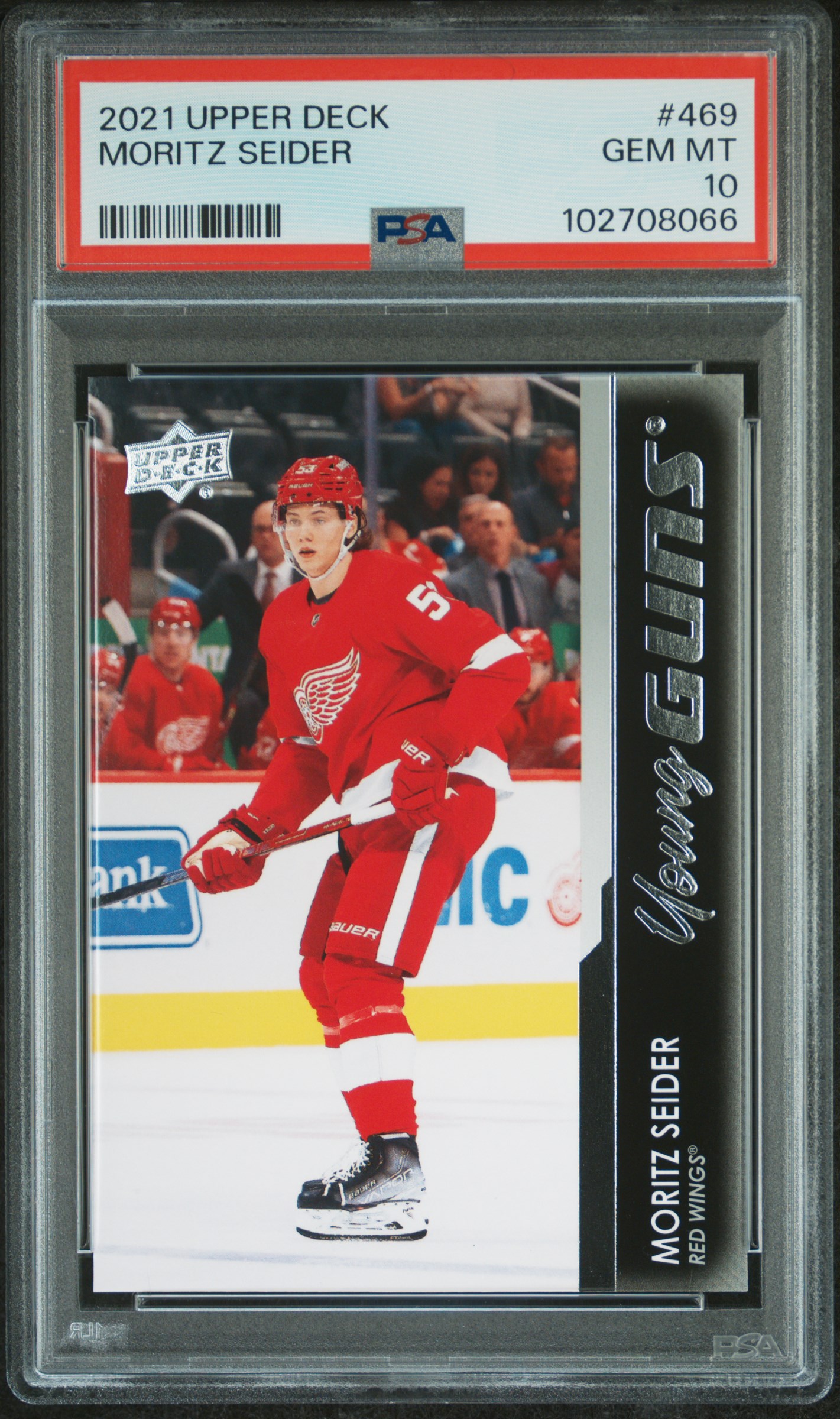 2021-2022 Upper Deck Moritz Seider #469 Gem Mt 10 front