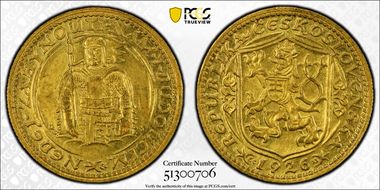 1926 Dukat KM-8  Au MS63