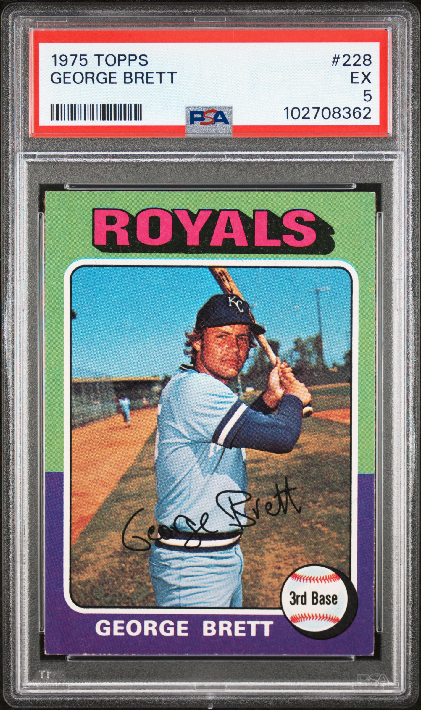 1975 Topps George Brett #228 Ex 5 front