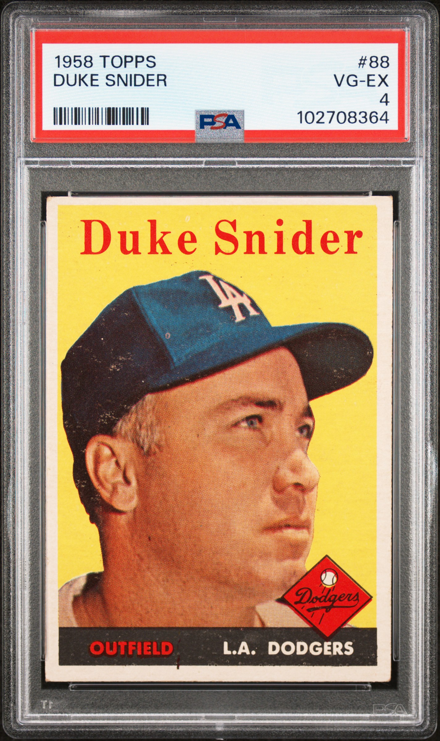 1958 Topps Duke Snider #88 Vg-Ex 4 front