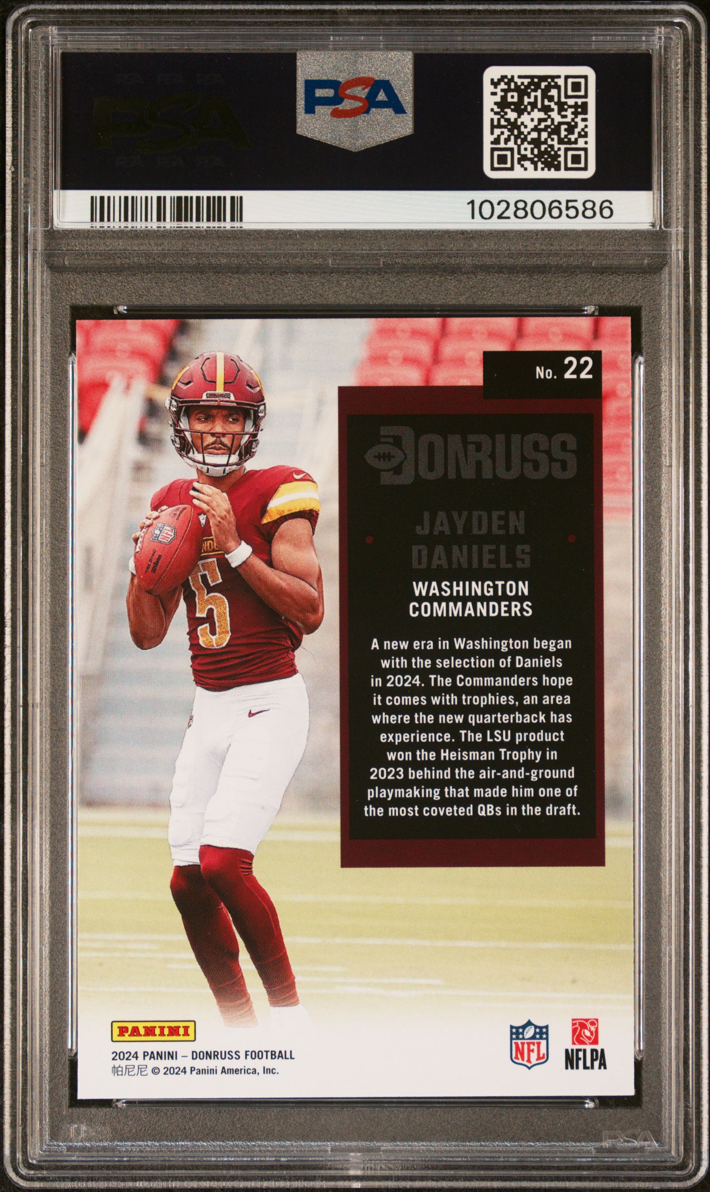 2024 Panini Donruss Retro 1994 Jayden Daniels #22 Mint 9 back