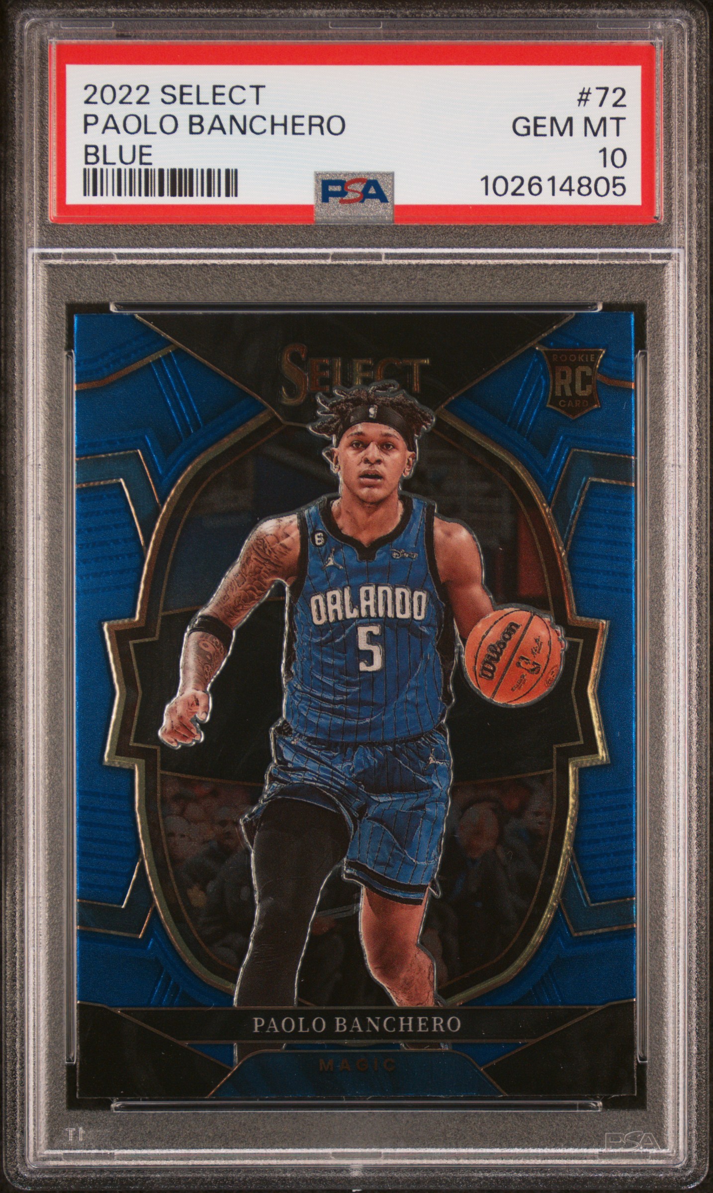 2022 Panini Select Paolo Banchero #72 (Blue) Gem Mt 10 front