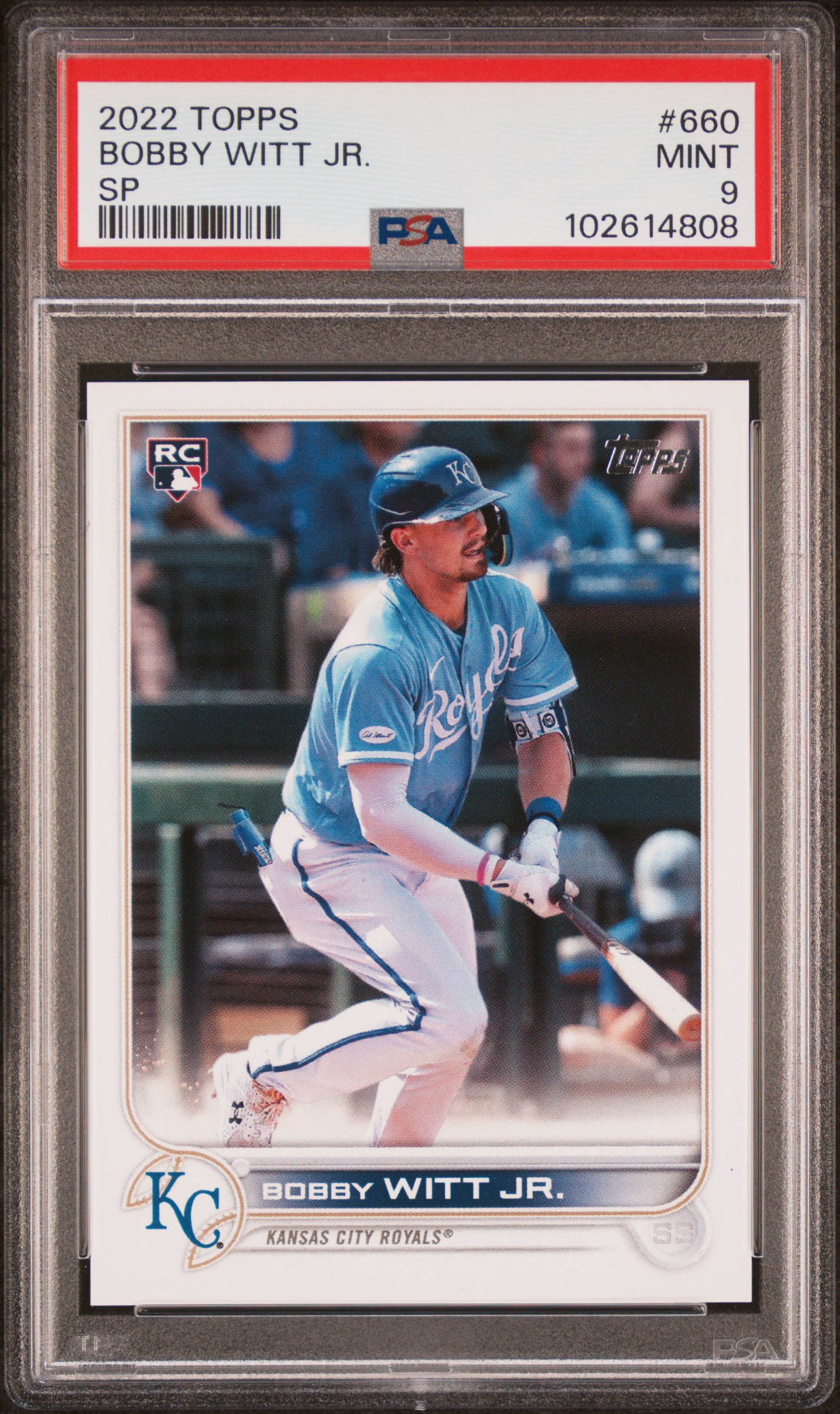 2022 Topps Bobby Witt Jr. #660 (Sp) Mint 9 front
