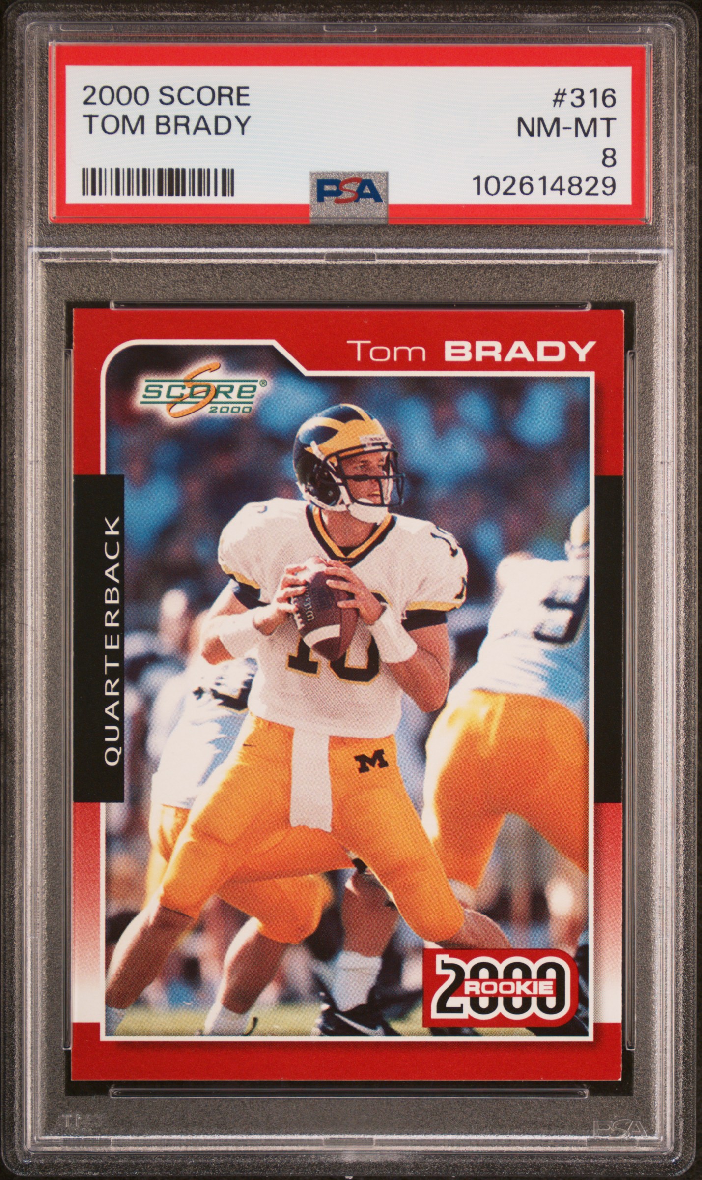 2000 Score Tom Brady #316 Nm-Mt 8 front