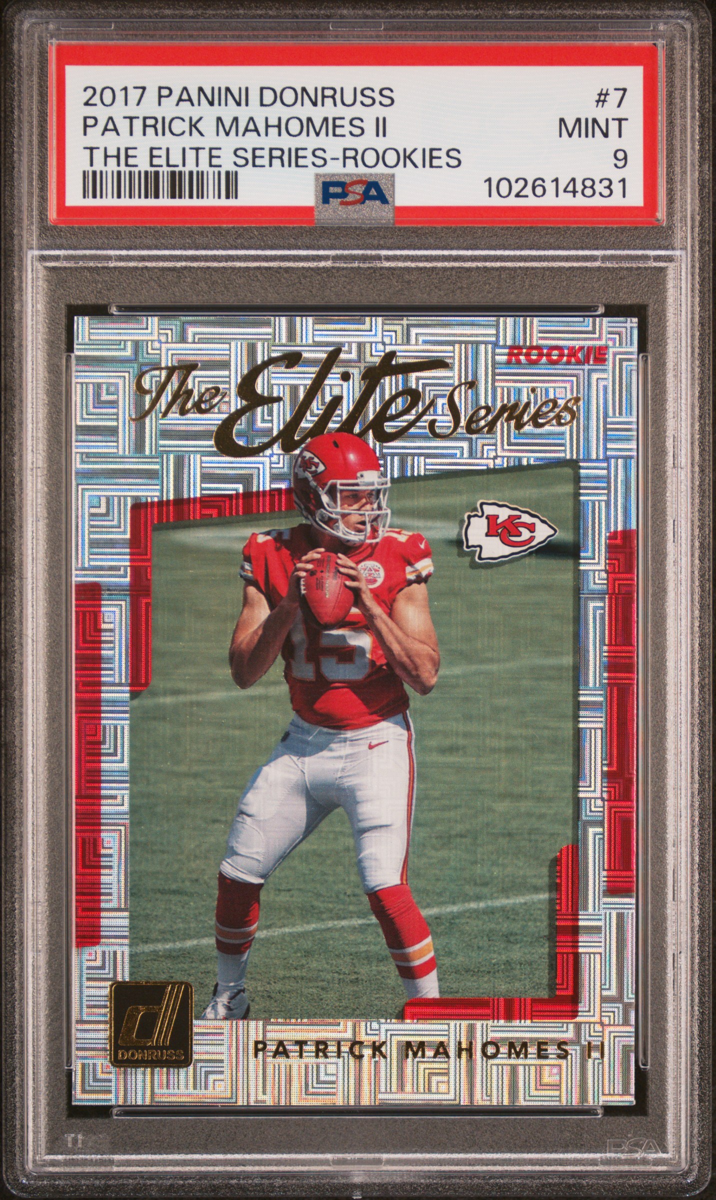 2017 Panini Donruss The Elite Series Patrick Mahomes Ii #7 (The Elite Series-Rookies) Mint 9 front