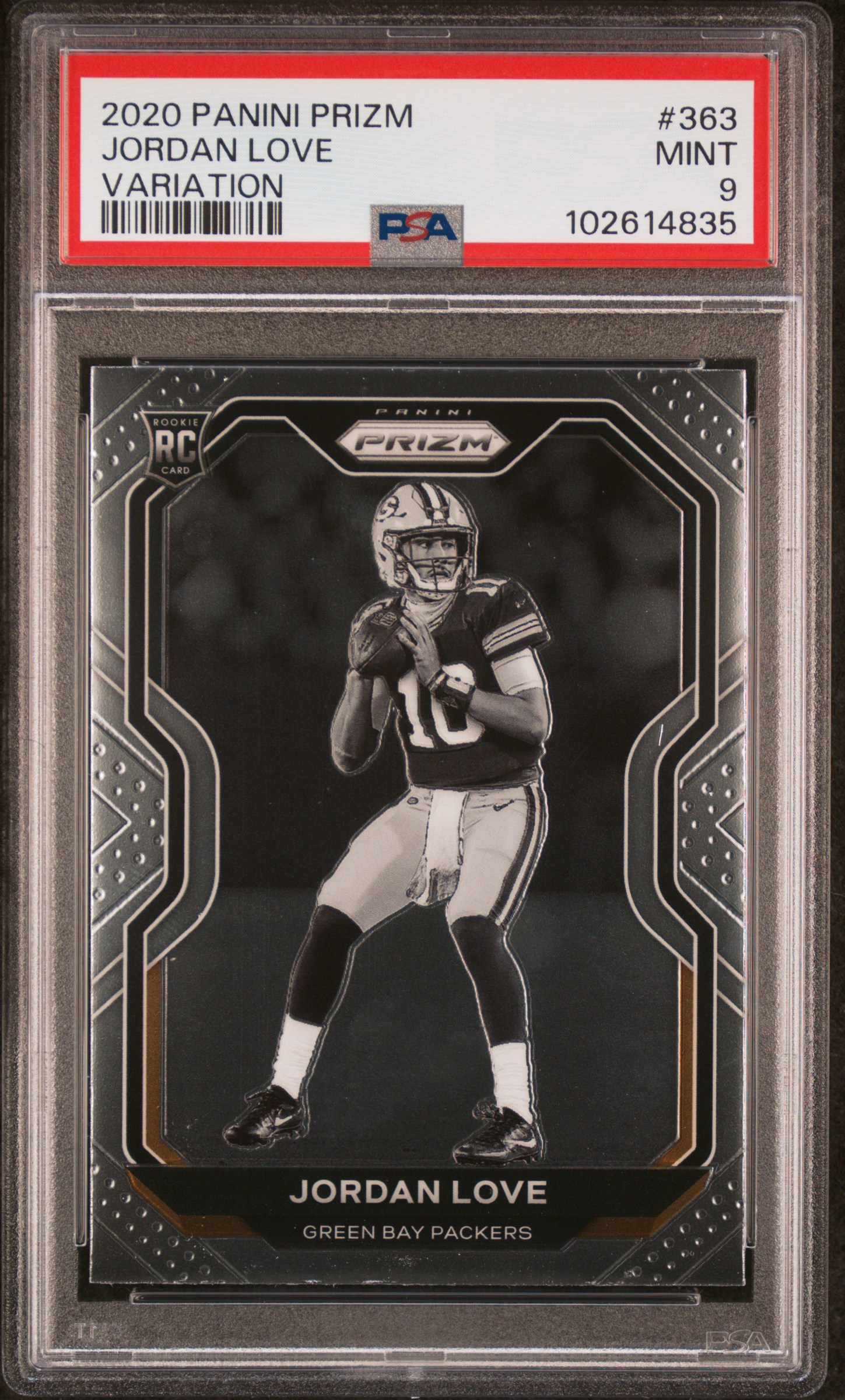 2020 Panini Prizm Jordan Love #363 (Variation) Mint 9 front