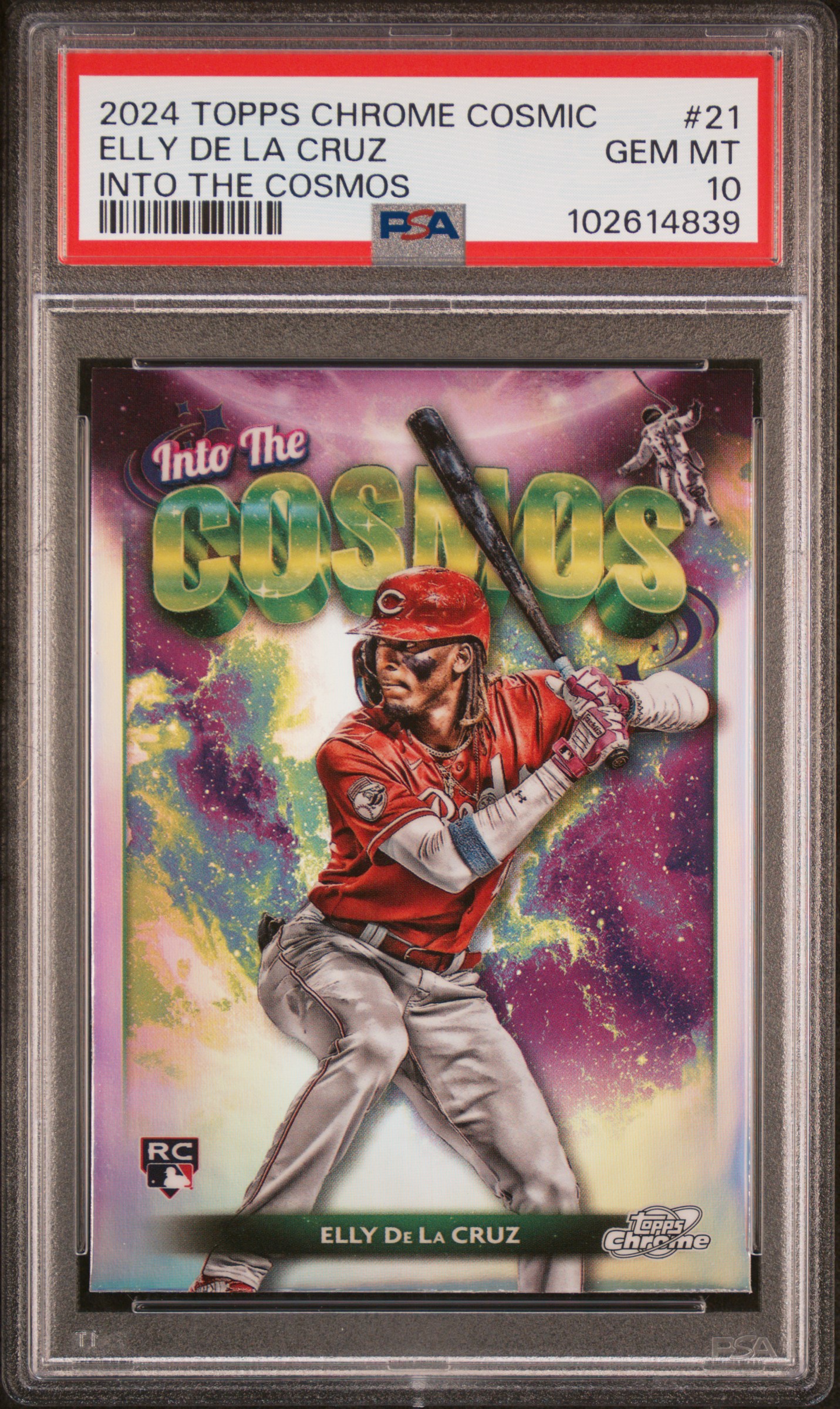 2024 Topps Chrome Cosmic Into The Cosmos Elly De La Cruz #21 Gem Mt 10 front