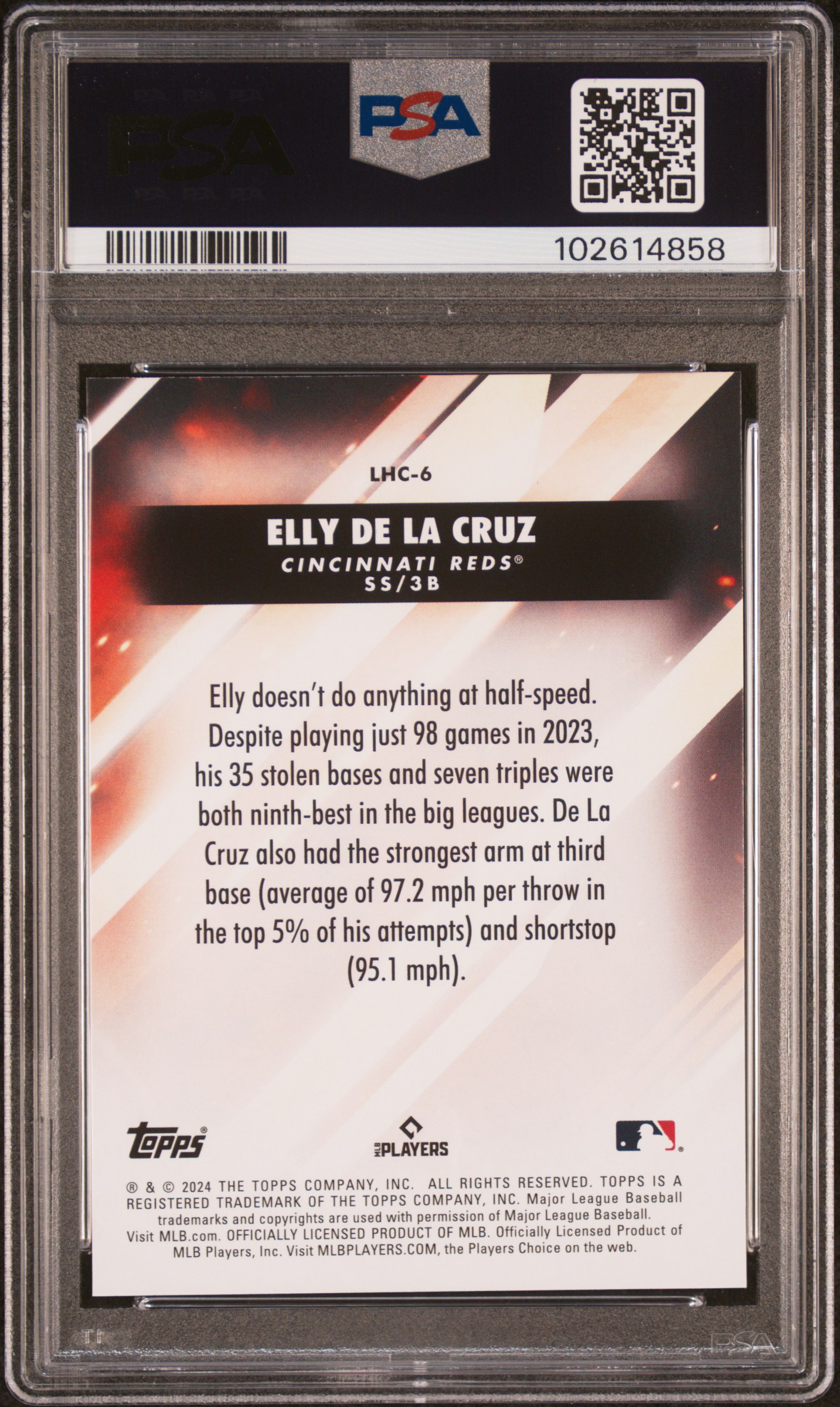 2024 Topps Update Let Him Cook Elly De La Cruz #Lhc6 Mint 9 back