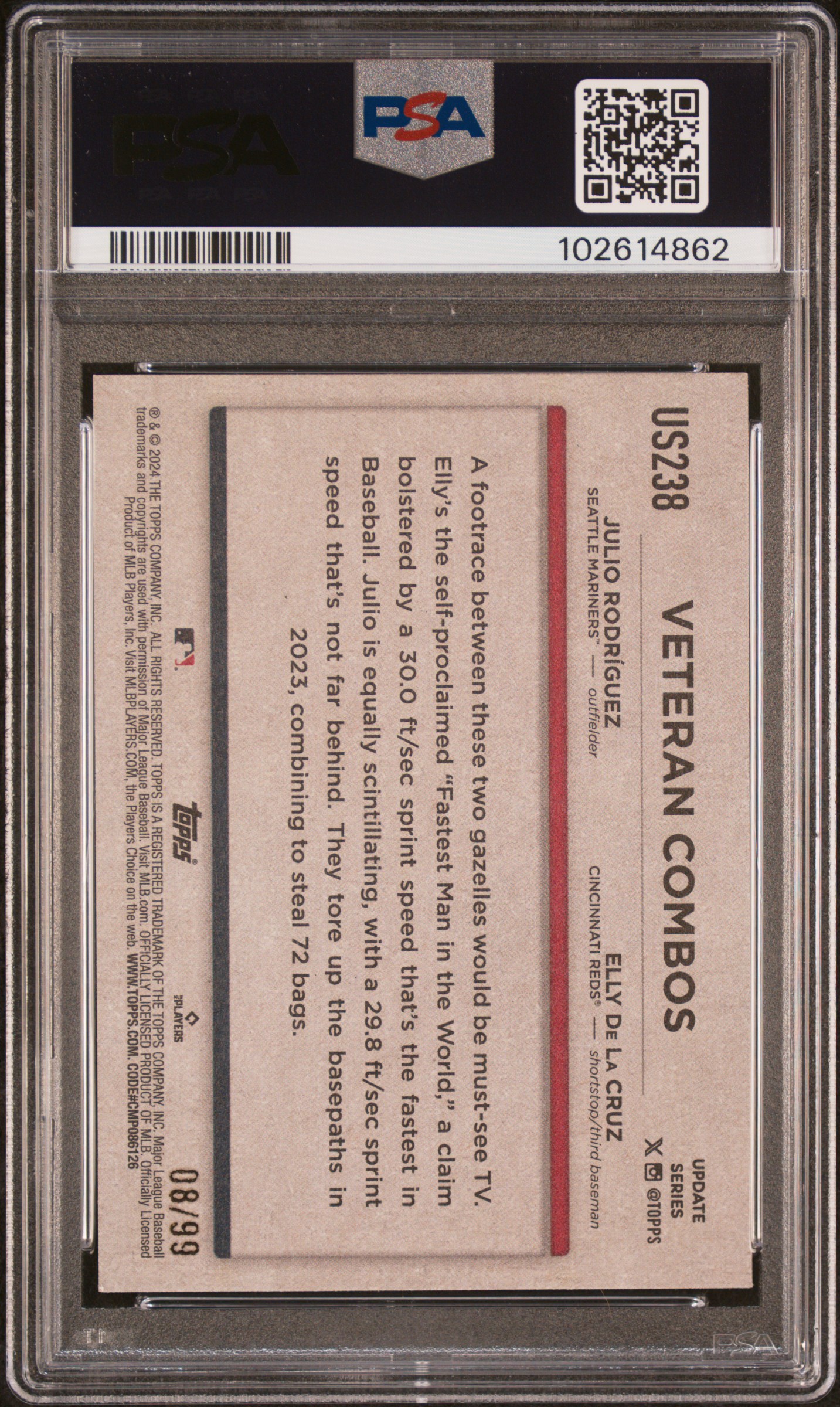 2024 Topps Update De La Cruz/Rodriguez #Us238 (Vintage Stock) Nm-Mt 8 back