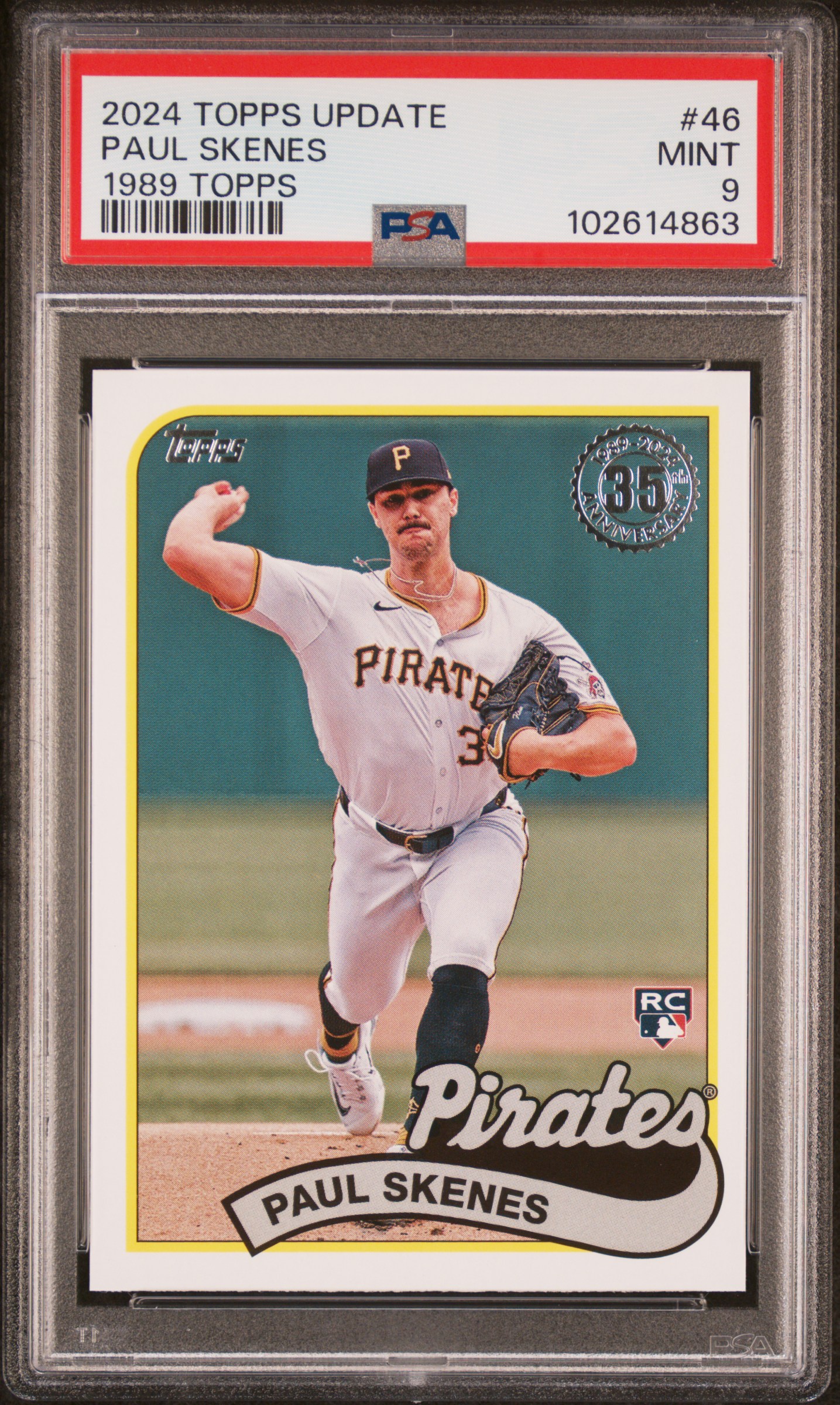 2024 Topps Update 1989 Topps Baseball Paul Skenes #46 Mint 9 front